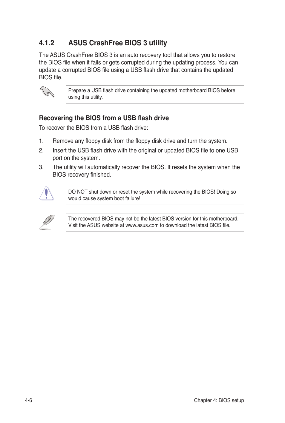 2 asus crashfree bios 3 utility | Asus Z8PE-D12 User Manual | Page 72 / 170