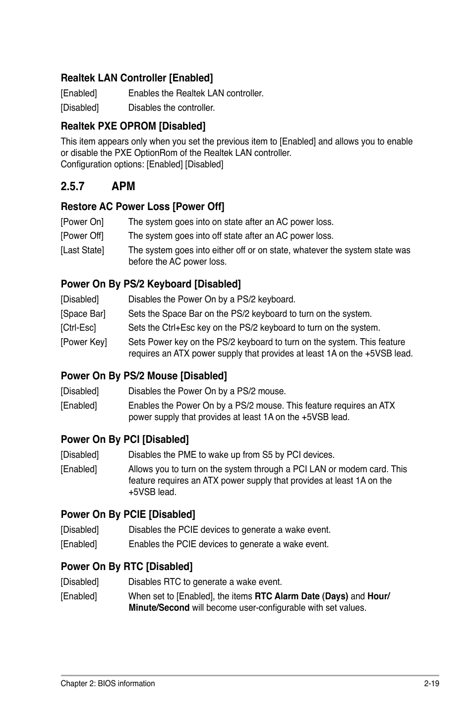 7 apm, Apm -19 | Asus P8H61-M PLUS2 User Manual | Page 51 / 60