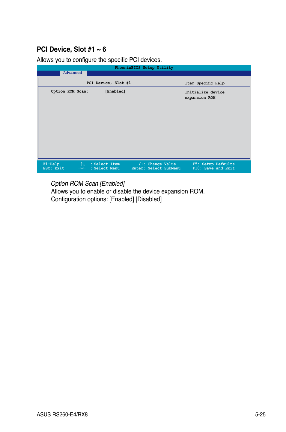 Pci device, slot #1 ~ 6 | Asus RS260-E4/RX8 User Manual | Page 111 / 182