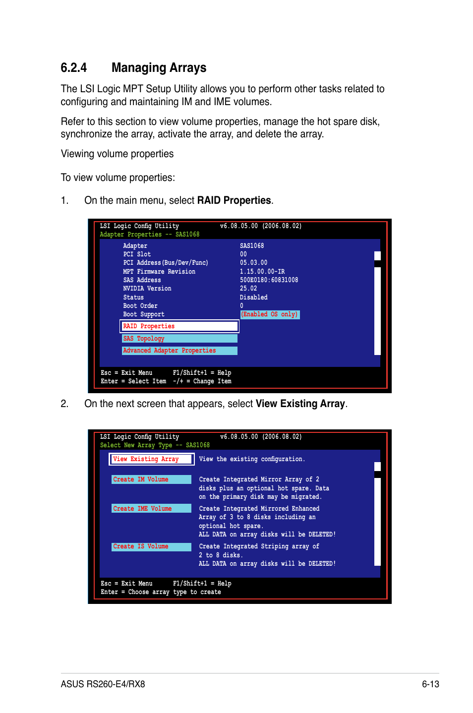 4 managing arrays | Asus RS260-E4/RX8 User Manual | Page 141 / 182