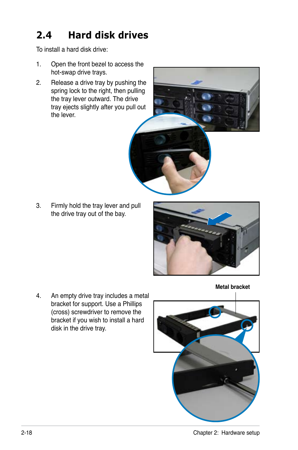 4 hard disk drives | Asus RS260-E4/RX8 User Manual | Page 38 / 182