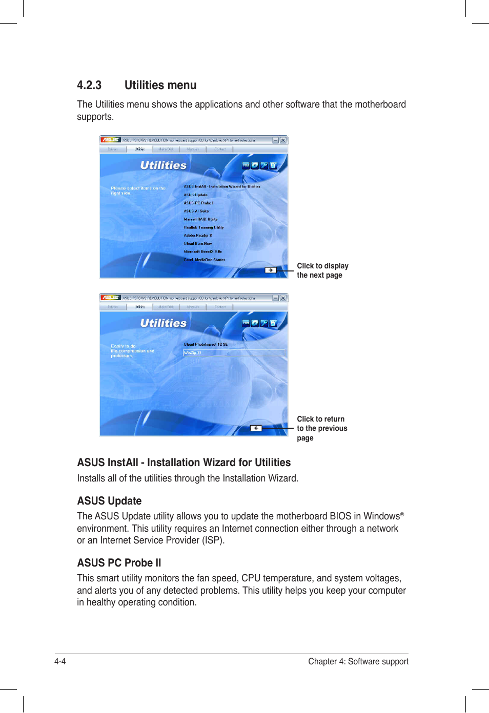 3 utilities menu, Utilities menu -4 | Asus P6T6 WS Revolution User Manual | Page 112 / 184