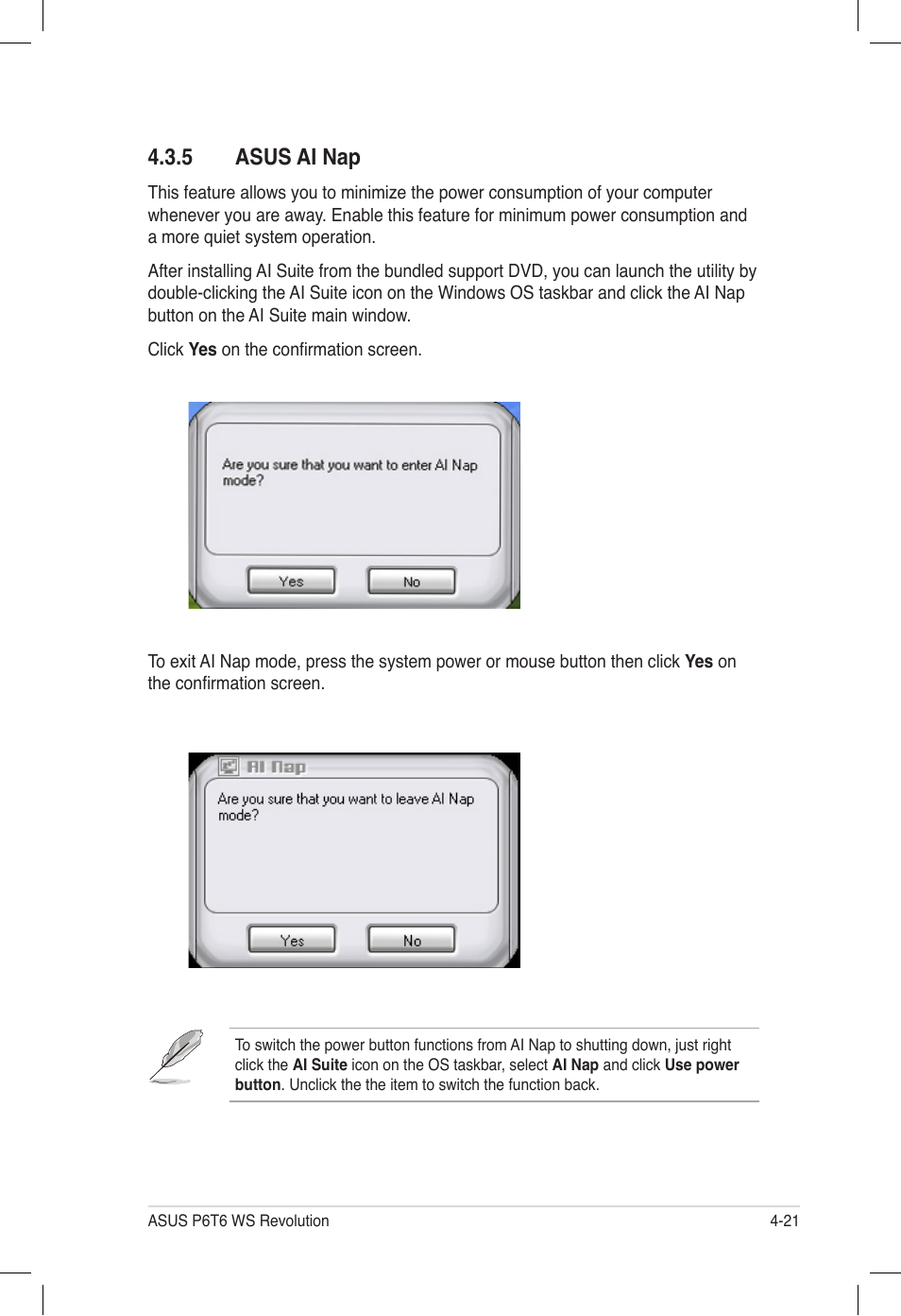 5 asus ai nap, Asus ai nap -21 | Asus P6T6 WS Revolution User Manual | Page 129 / 184