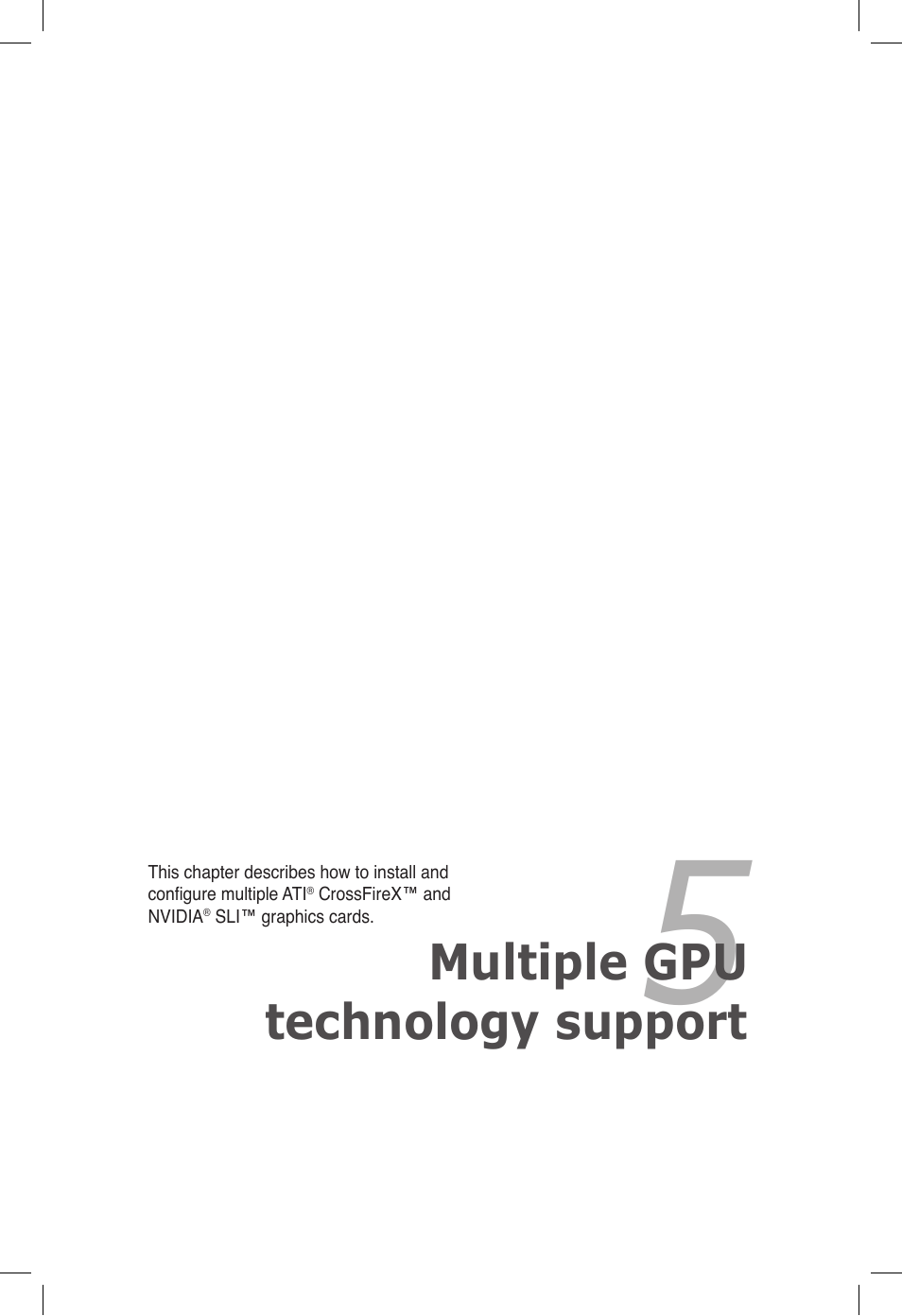 Chapter 5: multiple gpu technology support, Chapter 5, Multiple gpu technology support | Asus P6T6 WS Revolution User Manual | Page 173 / 184