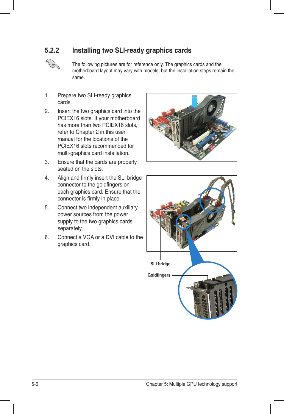 2 installing two sli-ready graphics cards, Installing two sli-ready graphics cards -6 | Asus P6T6 WS Revolution User Manual | Page 180 / 184