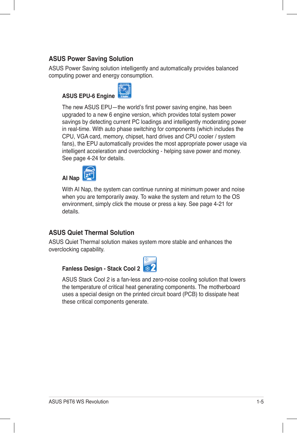 Asus P6T6 WS Revolution User Manual | Page 21 / 184