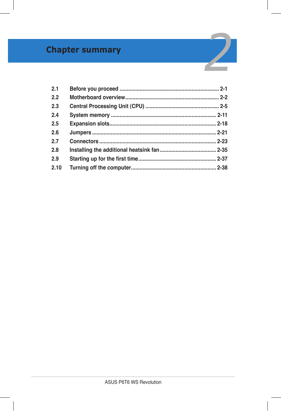 Asus P6T6 WS Revolution User Manual | Page 26 / 184