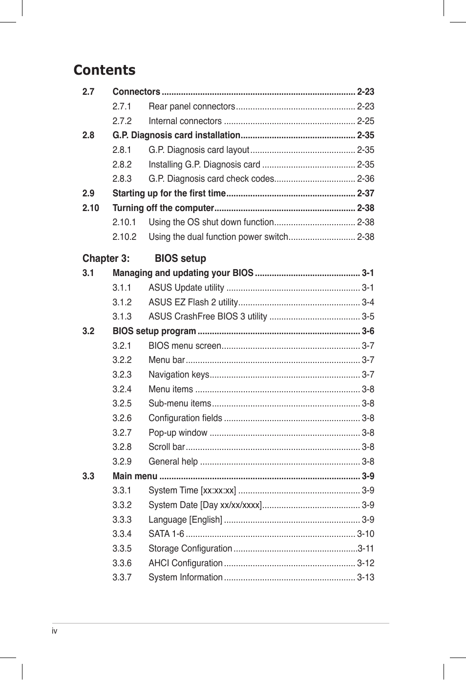 Asus P6T6 WS Revolution User Manual | Page 4 / 184