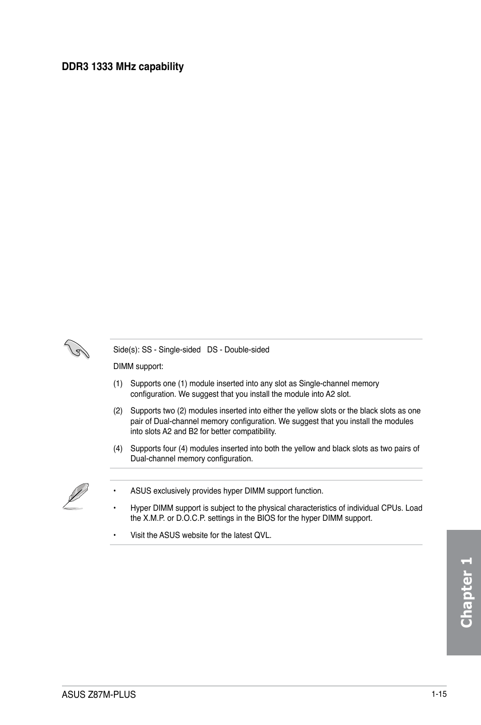 Chapter 1 | Asus Z87M-PLUS User Manual | Page 29 / 164