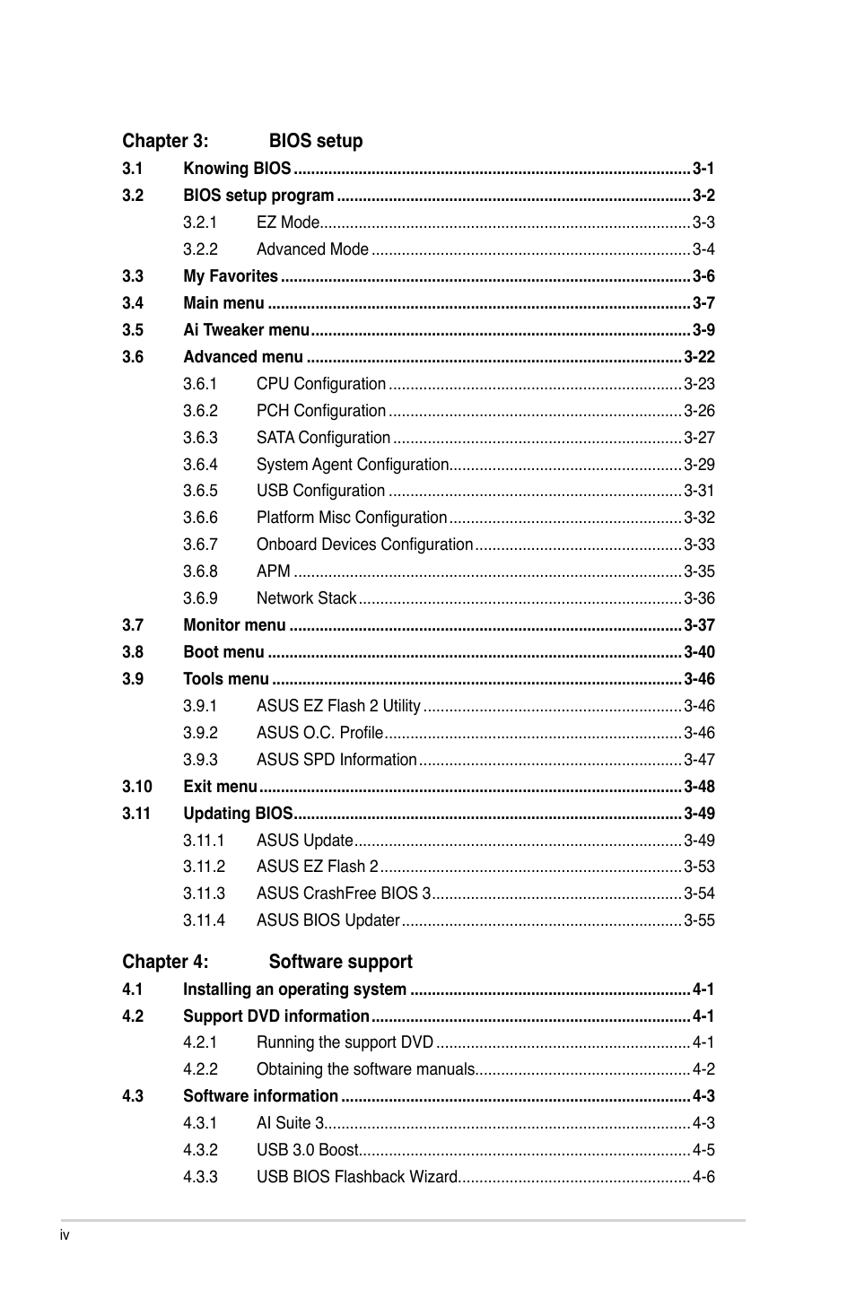 Asus Z87M-PLUS User Manual | Page 4 / 164