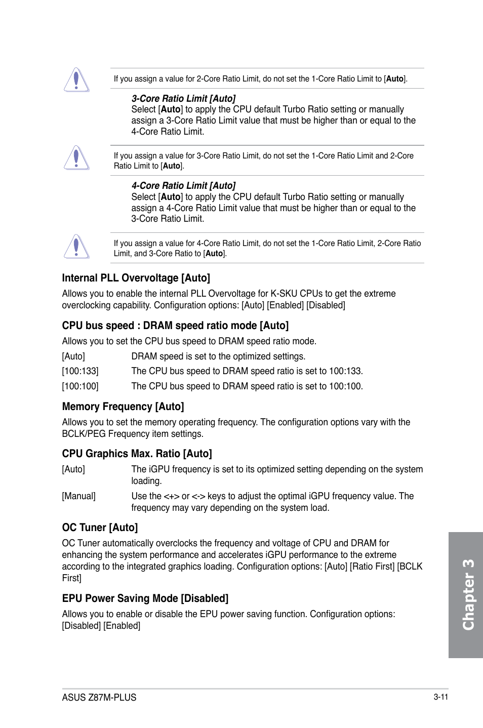 Chapter 3 | Asus Z87M-PLUS User Manual | Page 69 / 164