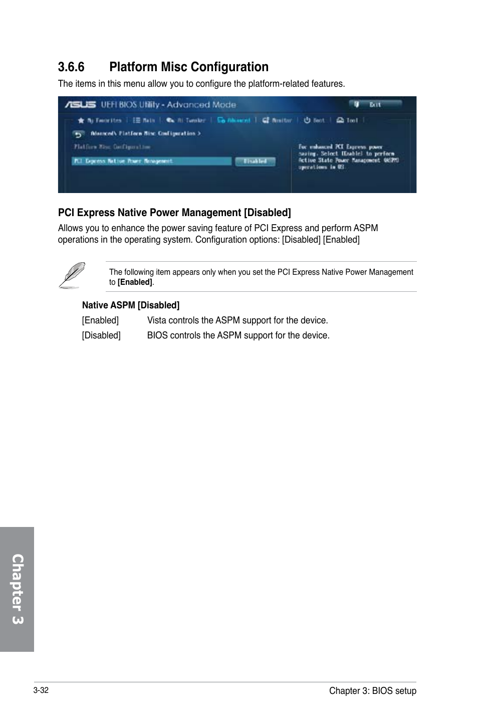 Chapter 3, 6 platform misc configuration | Asus Z87M-PLUS User Manual | Page 90 / 164