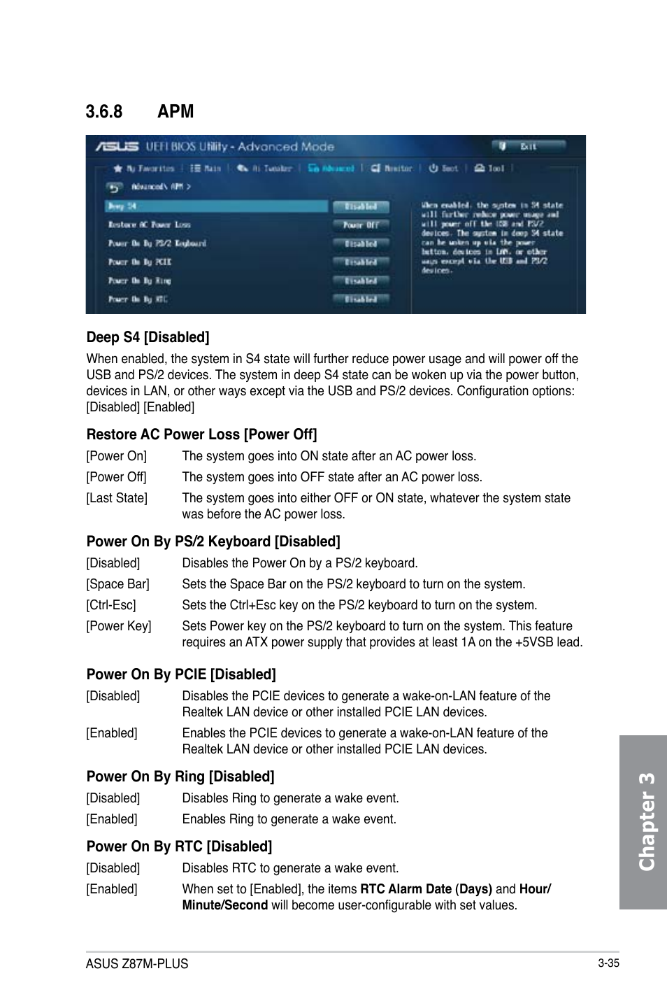 Chapter 3, 8 apm | Asus Z87M-PLUS User Manual | Page 93 / 164