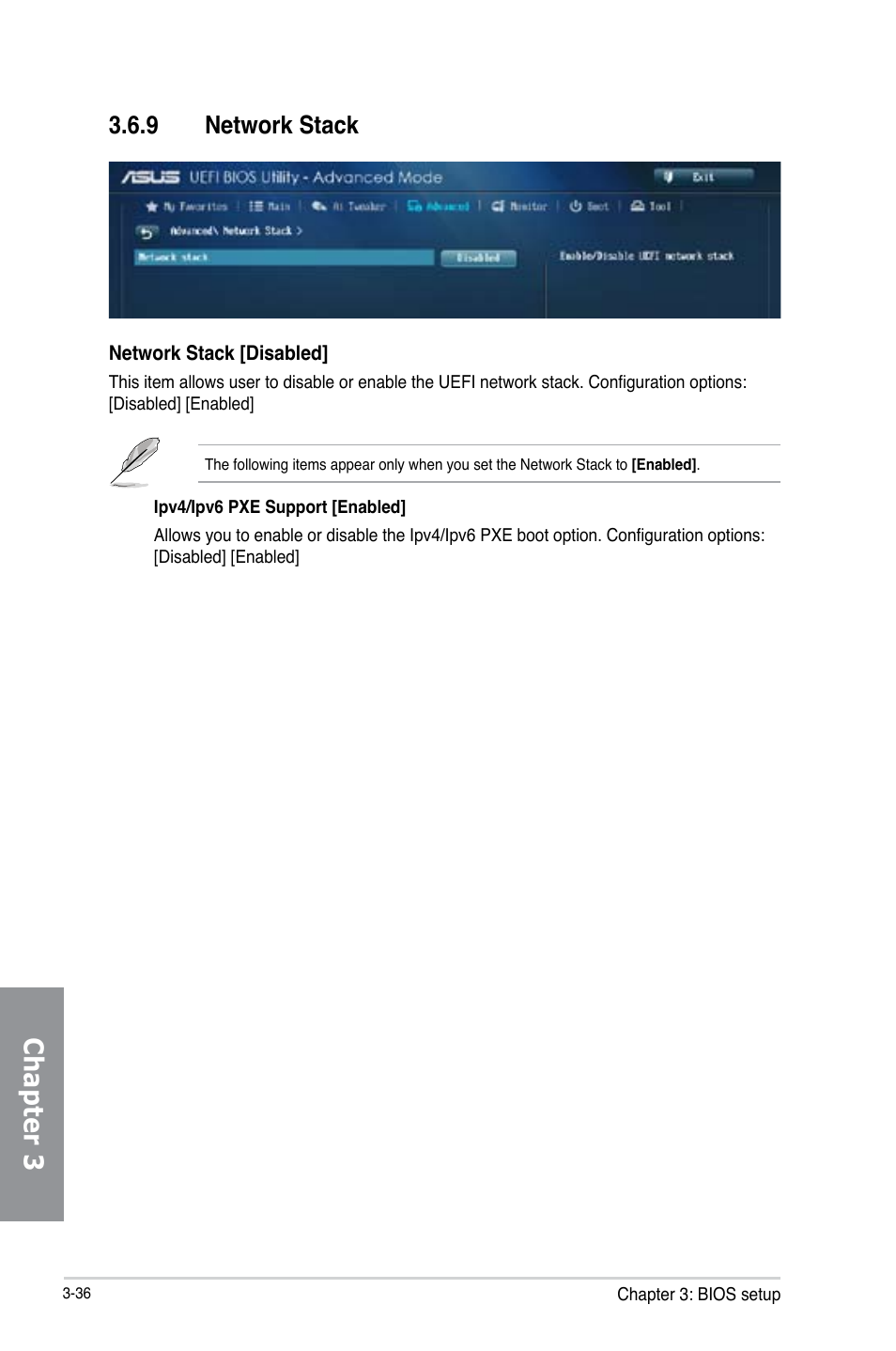 Chapter 3, 9 network stack | Asus Z87M-PLUS User Manual | Page 94 / 164