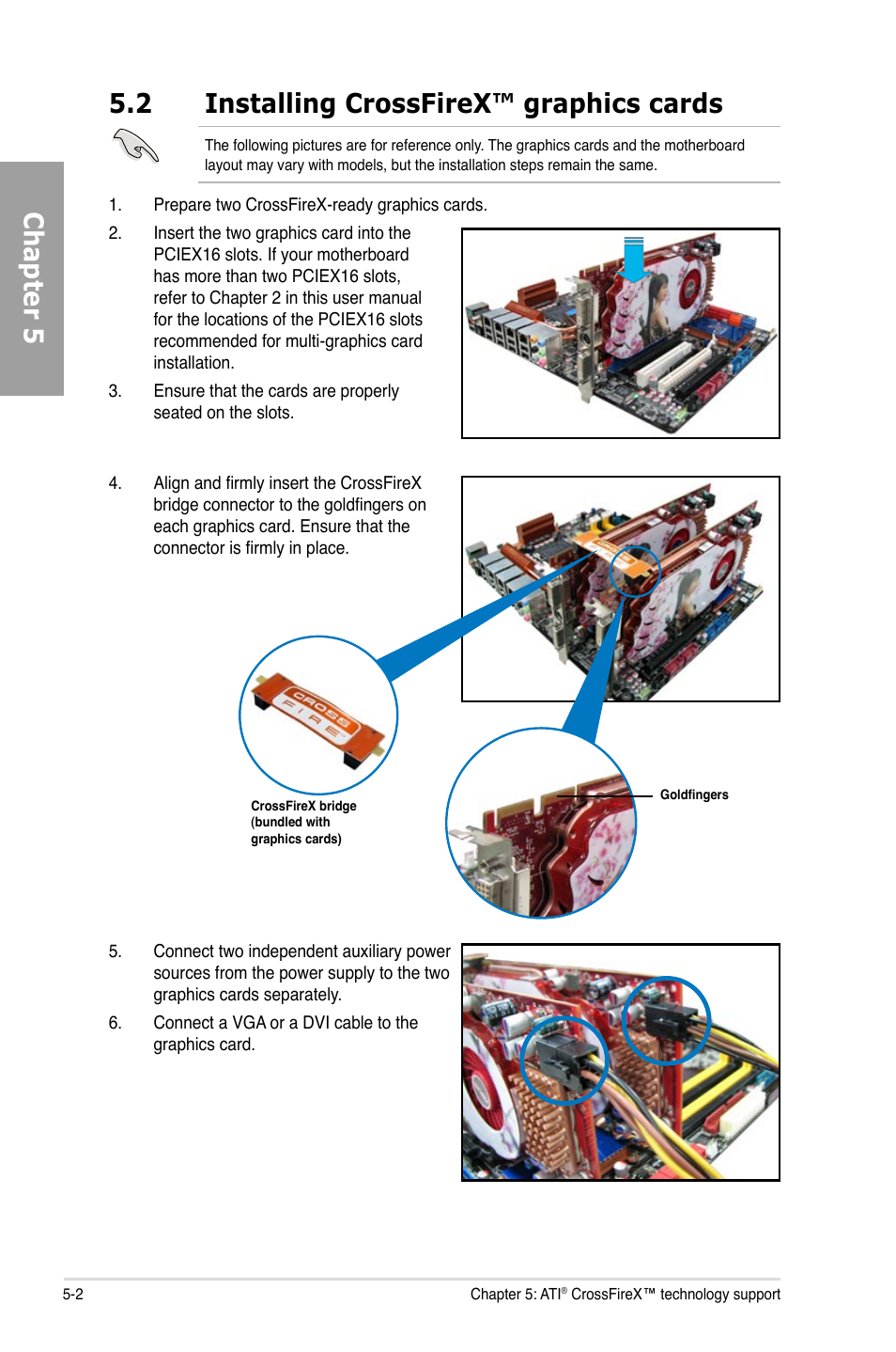 Installing crossfirex™ graphics cards -2 | Asus P8P67 (REV 3.1) User Manual | Page 132 / 136