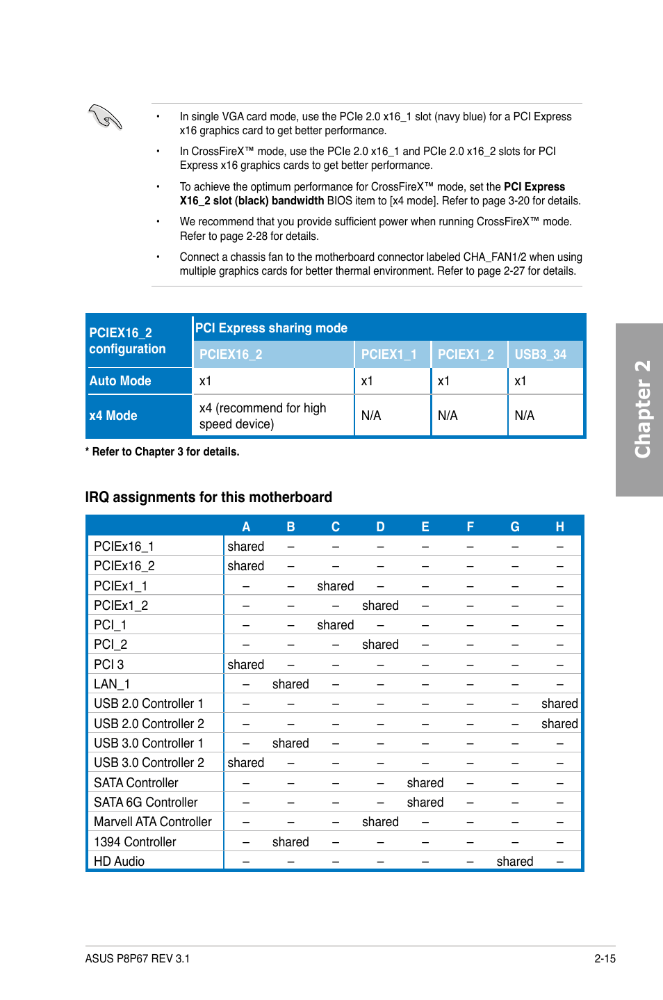 Chapter 2 | Asus P8P67 (REV 3.1) User Manual | Page 33 / 136