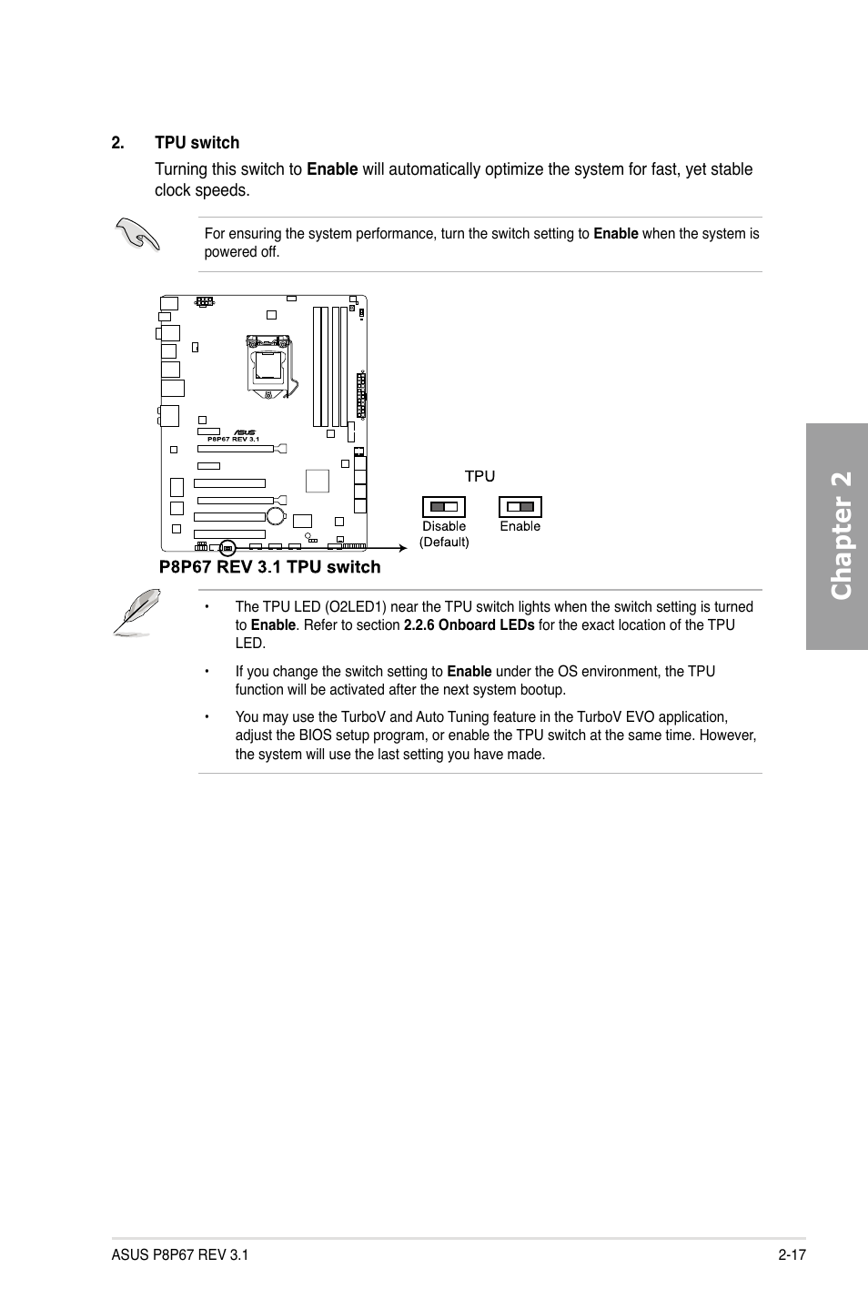 Chapter 2 | Asus P8P67 (REV 3.1) User Manual | Page 35 / 136