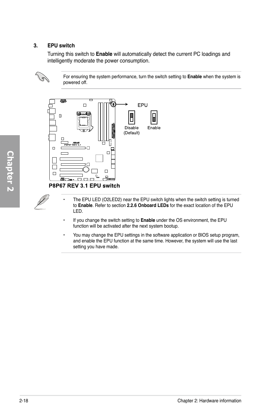 Chapter 2 | Asus P8P67 (REV 3.1) User Manual | Page 36 / 136