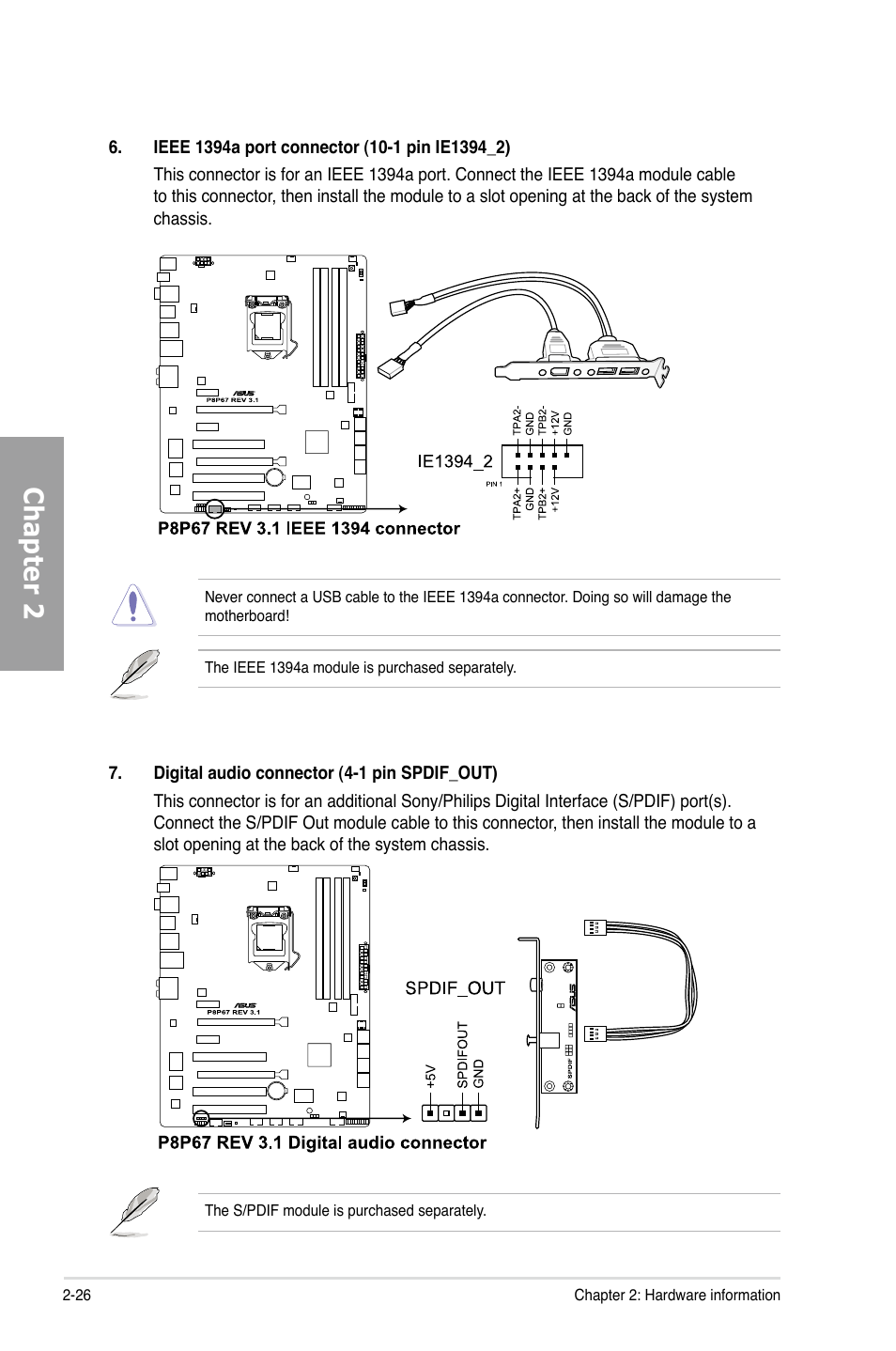 Chapter 2 | Asus P8P67 (REV 3.1) User Manual | Page 44 / 136