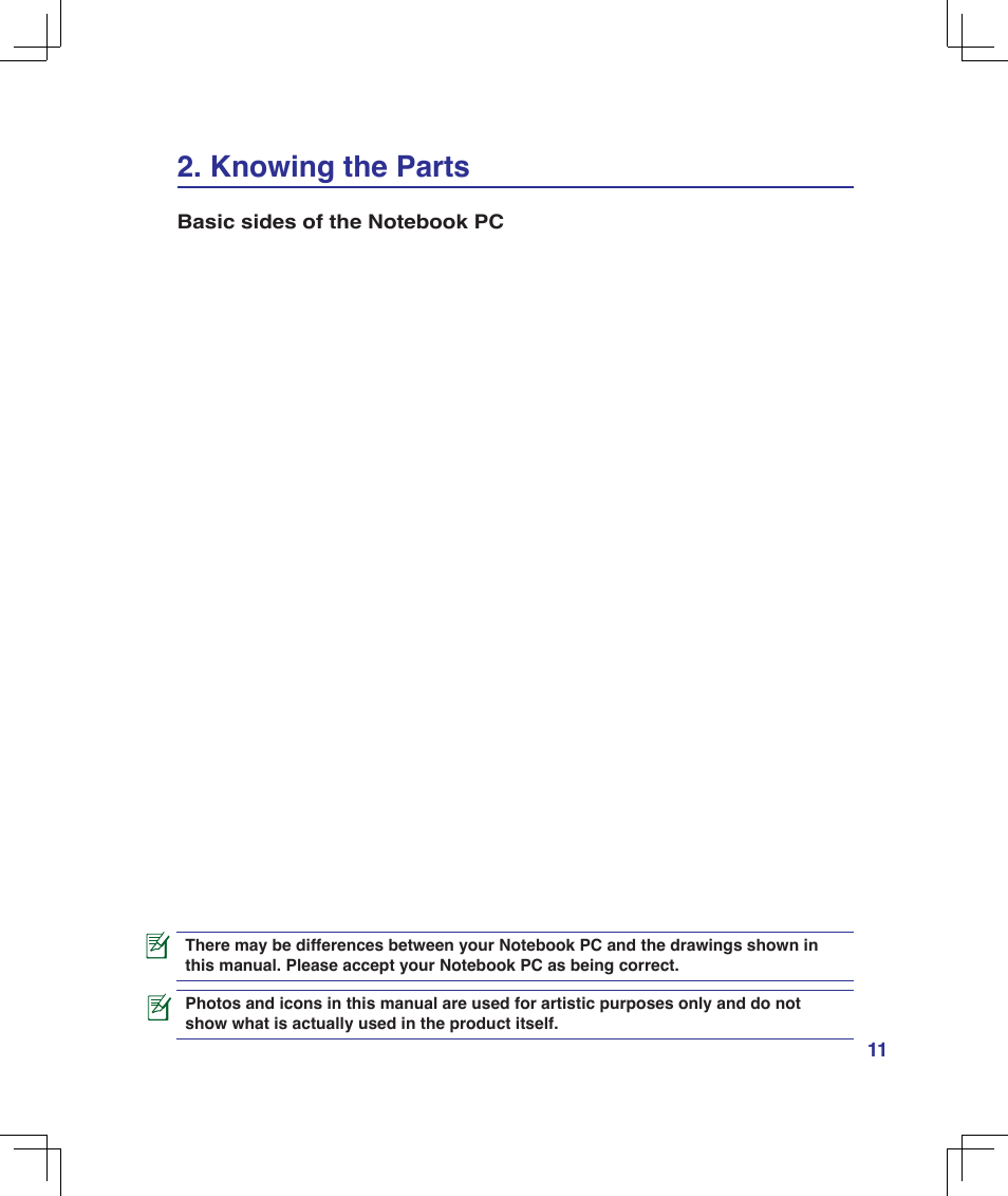 Knowing the parts | Asus F5Z User Manual | Page 11 / 85