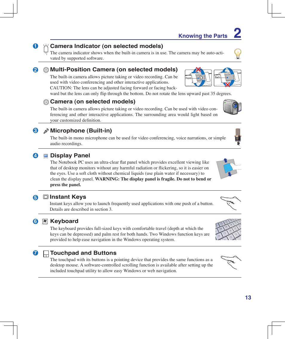 Asus F5Z User Manual | Page 13 / 85