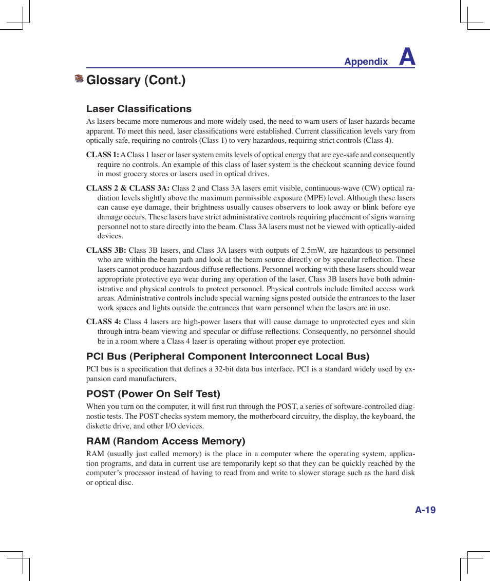 Glossary (cont.) | Asus F5Z User Manual | Page 71 / 85