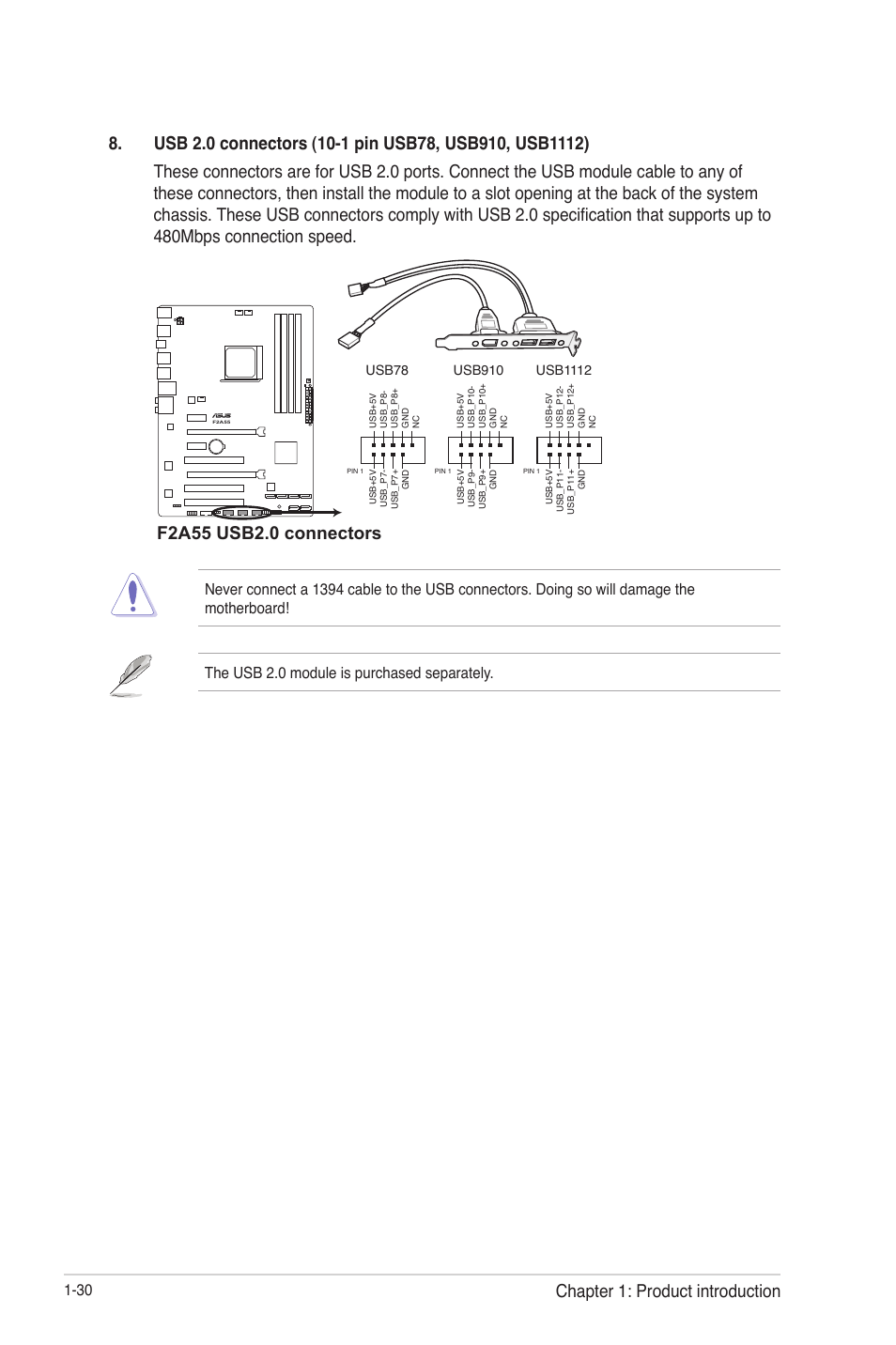 Chapter 1: product introduction | Asus F2A55 User Manual | Page 42 / 82