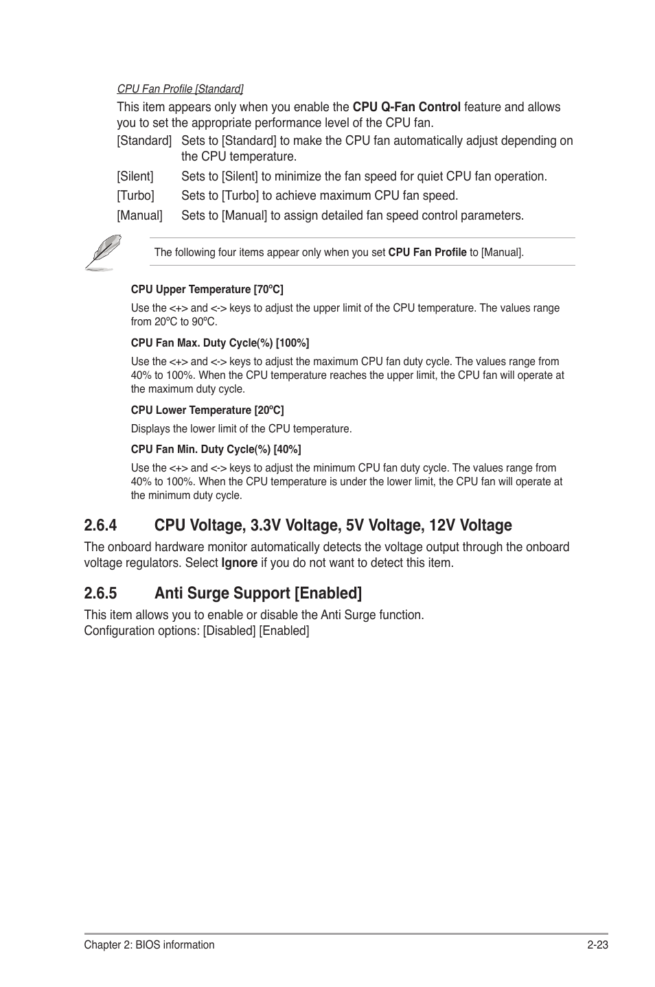 5 anti surge support [enabled, Anti surge support [enabled] -23 | Asus F1A55-M LX PLUS User Manual | Page 63 / 70