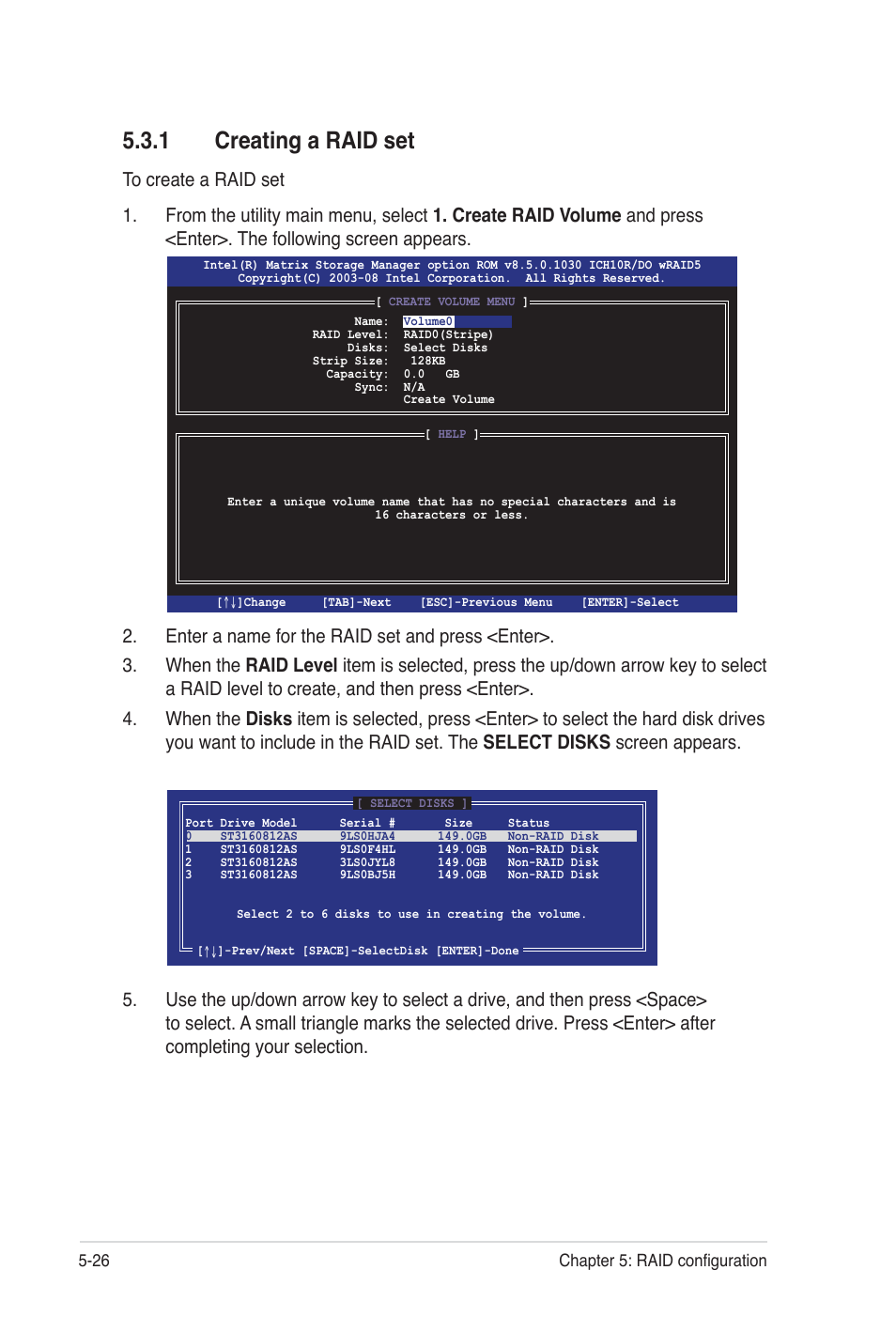 1 creating a raid set | Asus Z8NA-D6C User Manual | Page 128 / 168