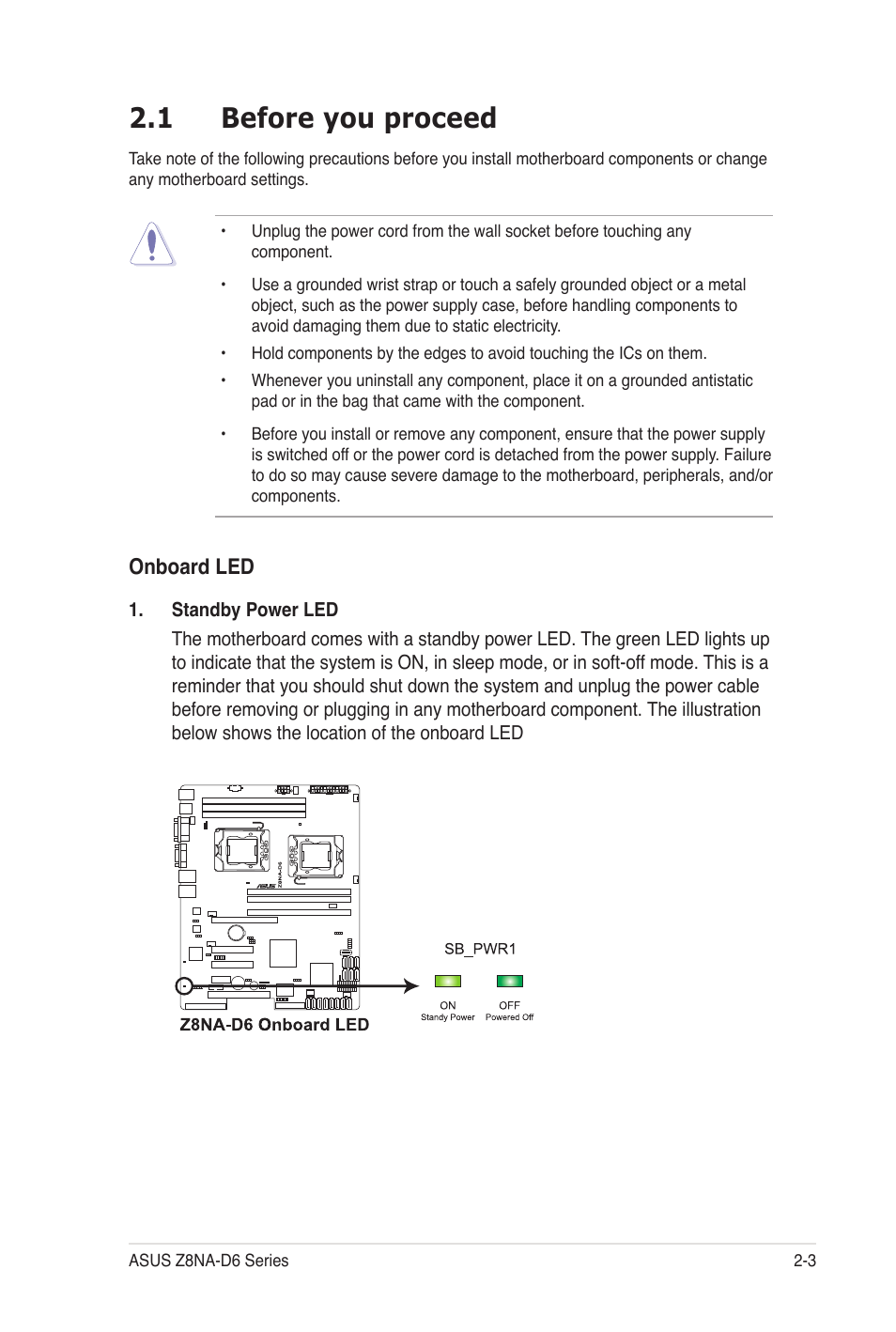 1 before you proceed | Asus Z8NA-D6C User Manual | Page 23 / 168