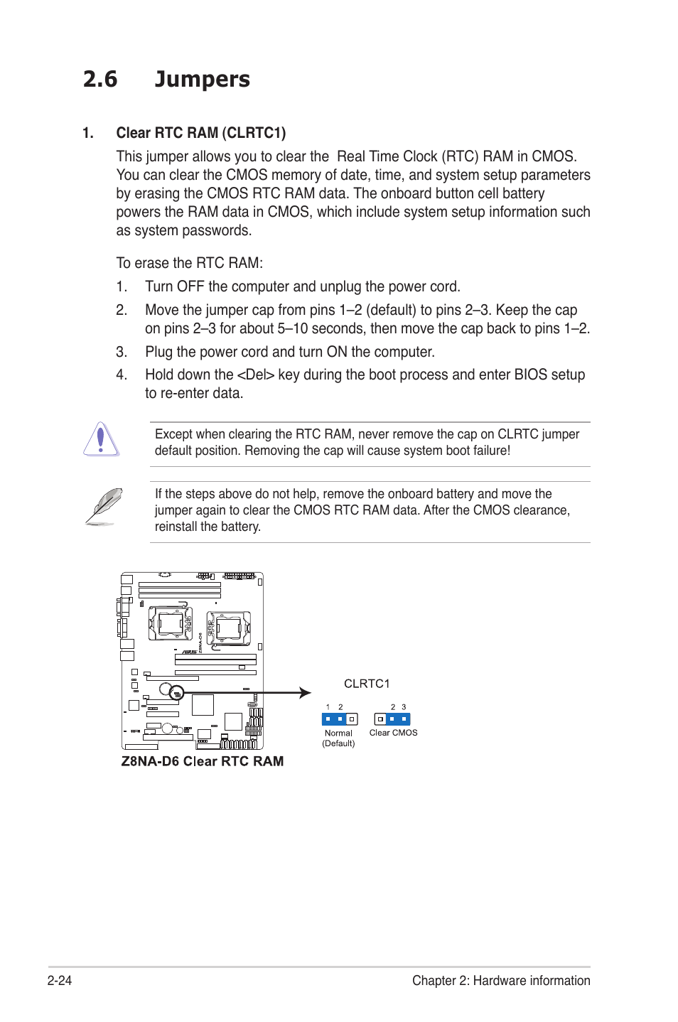 6 jumpers | Asus Z8NA-D6C User Manual | Page 44 / 168