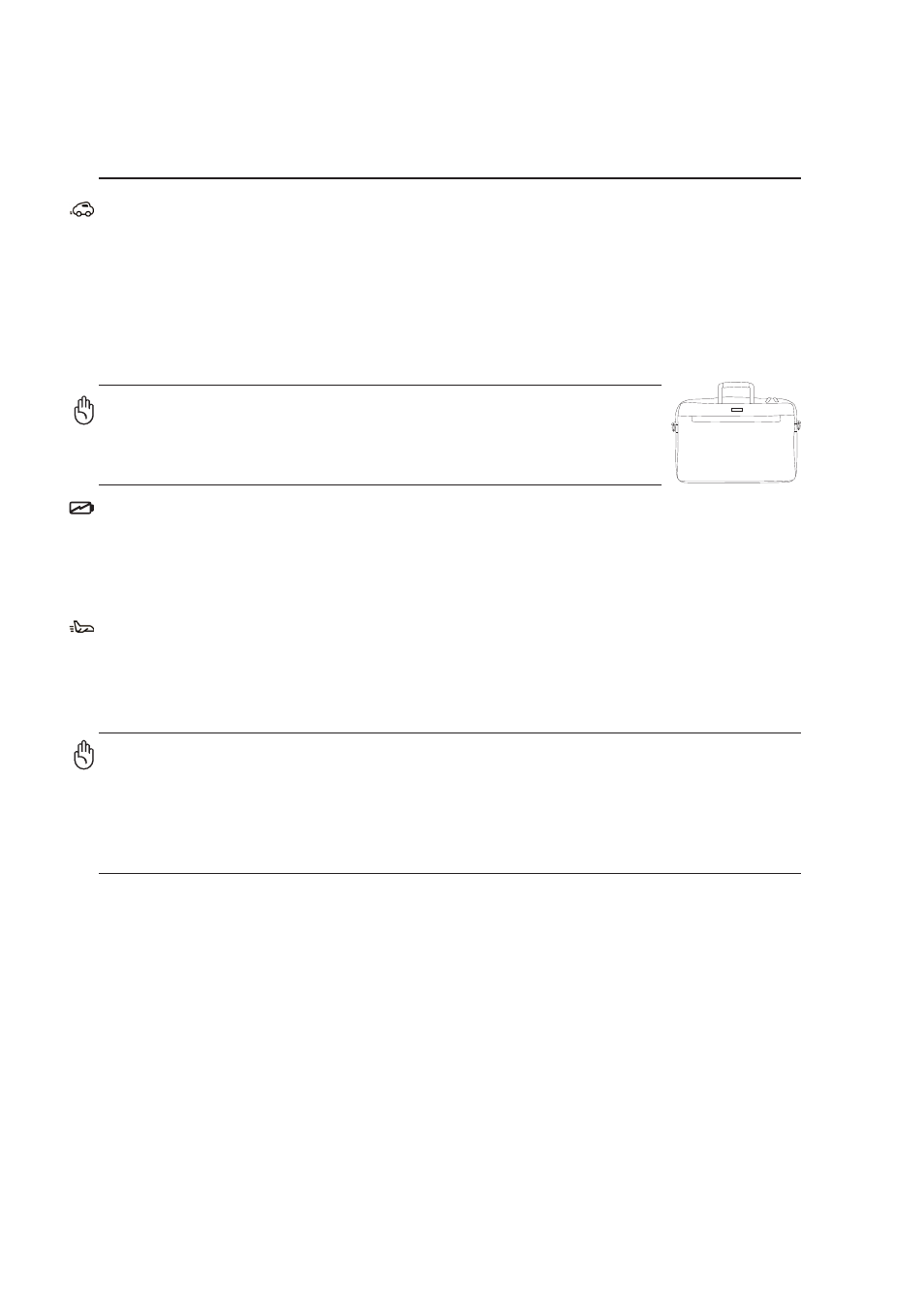 Transportation precautions | Asus Z83V User Manual | Page 8 / 74