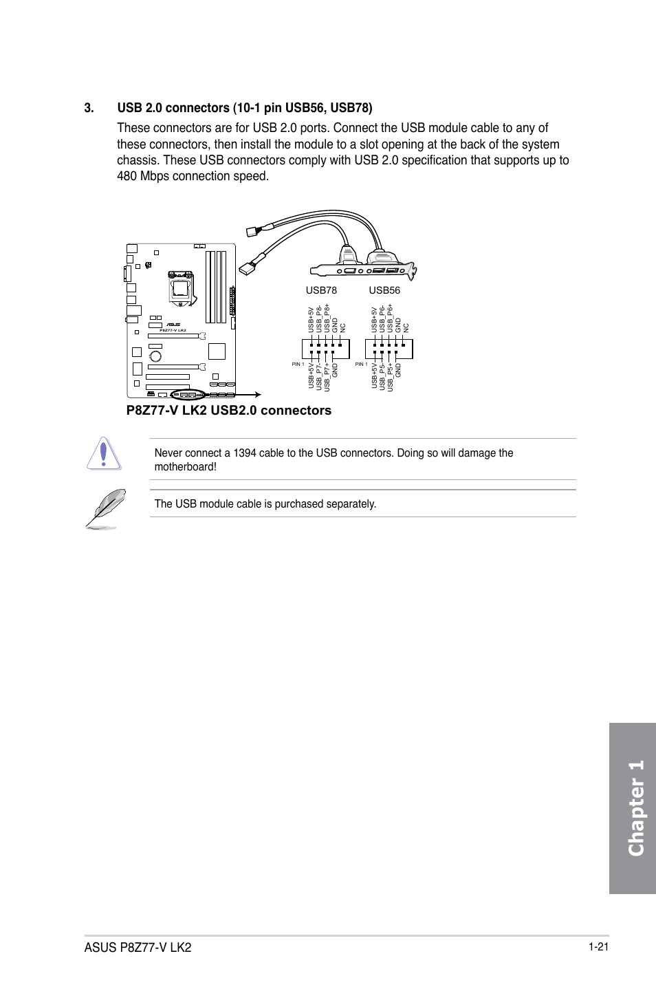 Chapter 1 | Asus P8Z77-V LK2 User Manual | Page 35 / 156