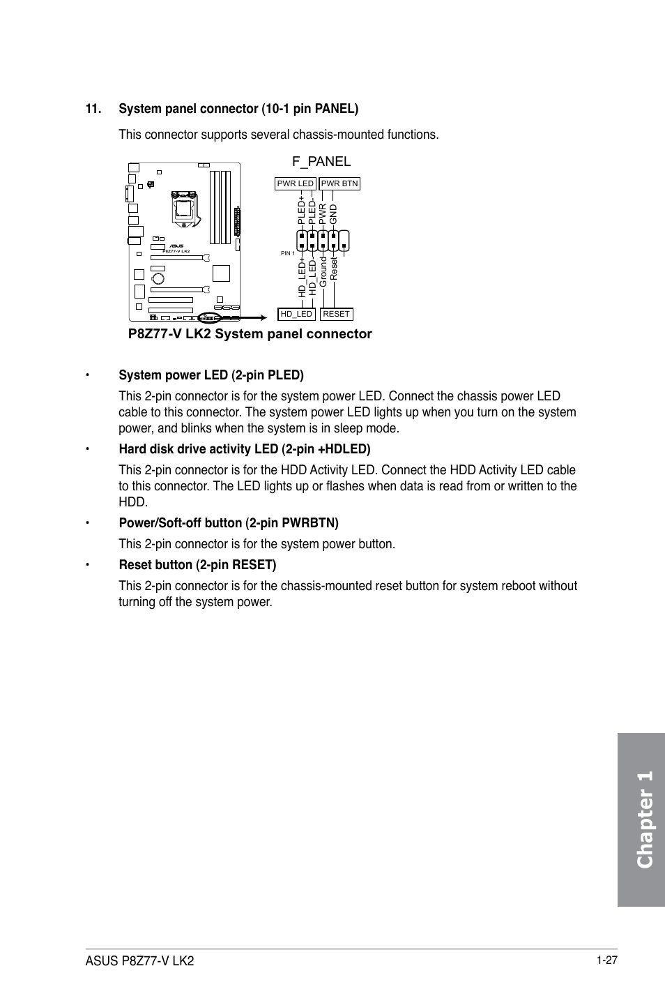 Chapter 1 | Asus P8Z77-V LK2 User Manual | Page 41 / 156