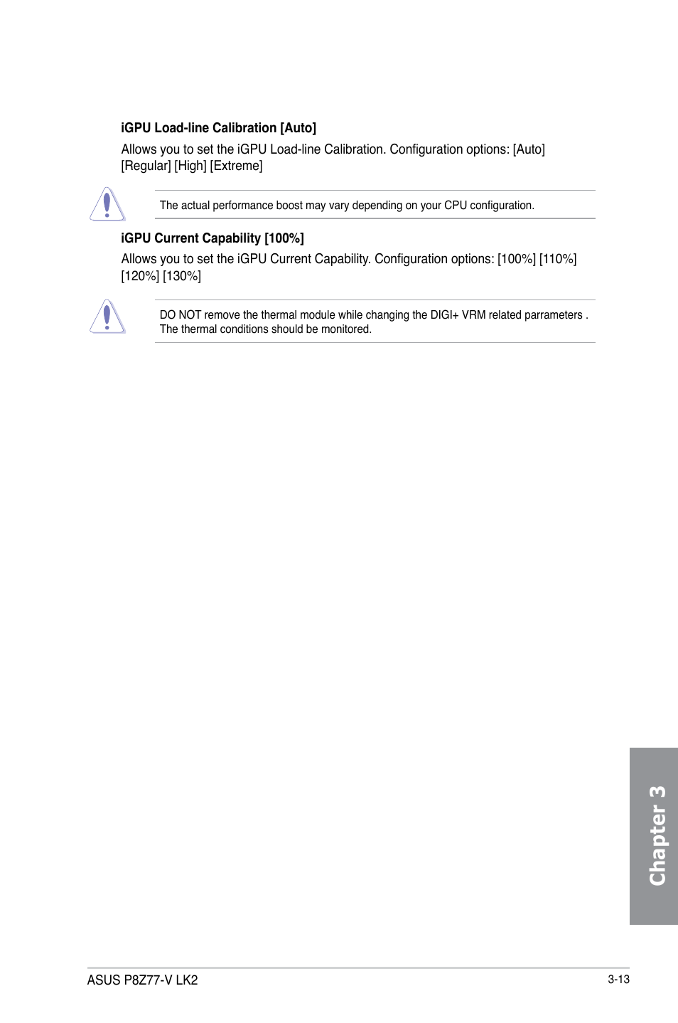 Chapter 3 | Asus P8Z77-V LK2 User Manual | Page 71 / 156