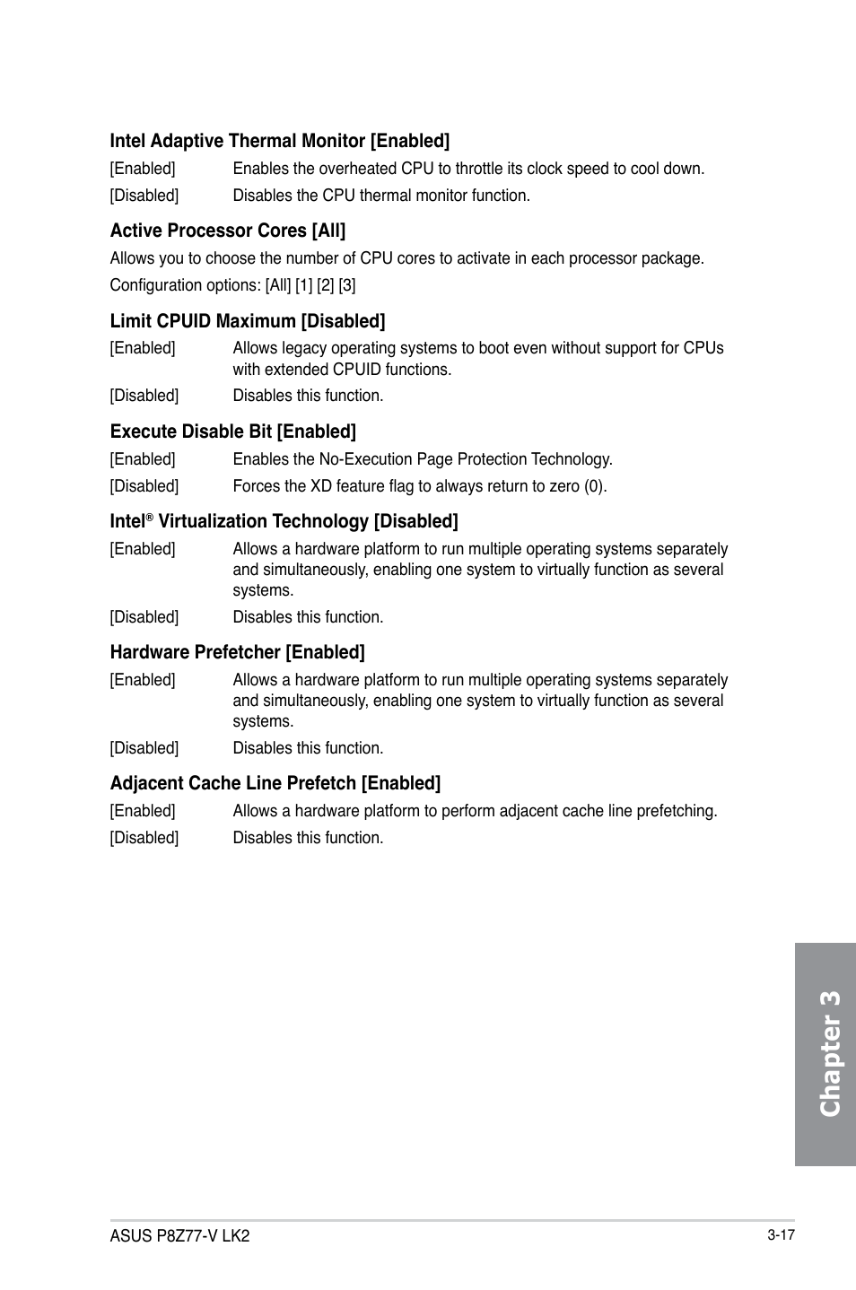 Chapter 3 | Asus P8Z77-V LK2 User Manual | Page 75 / 156