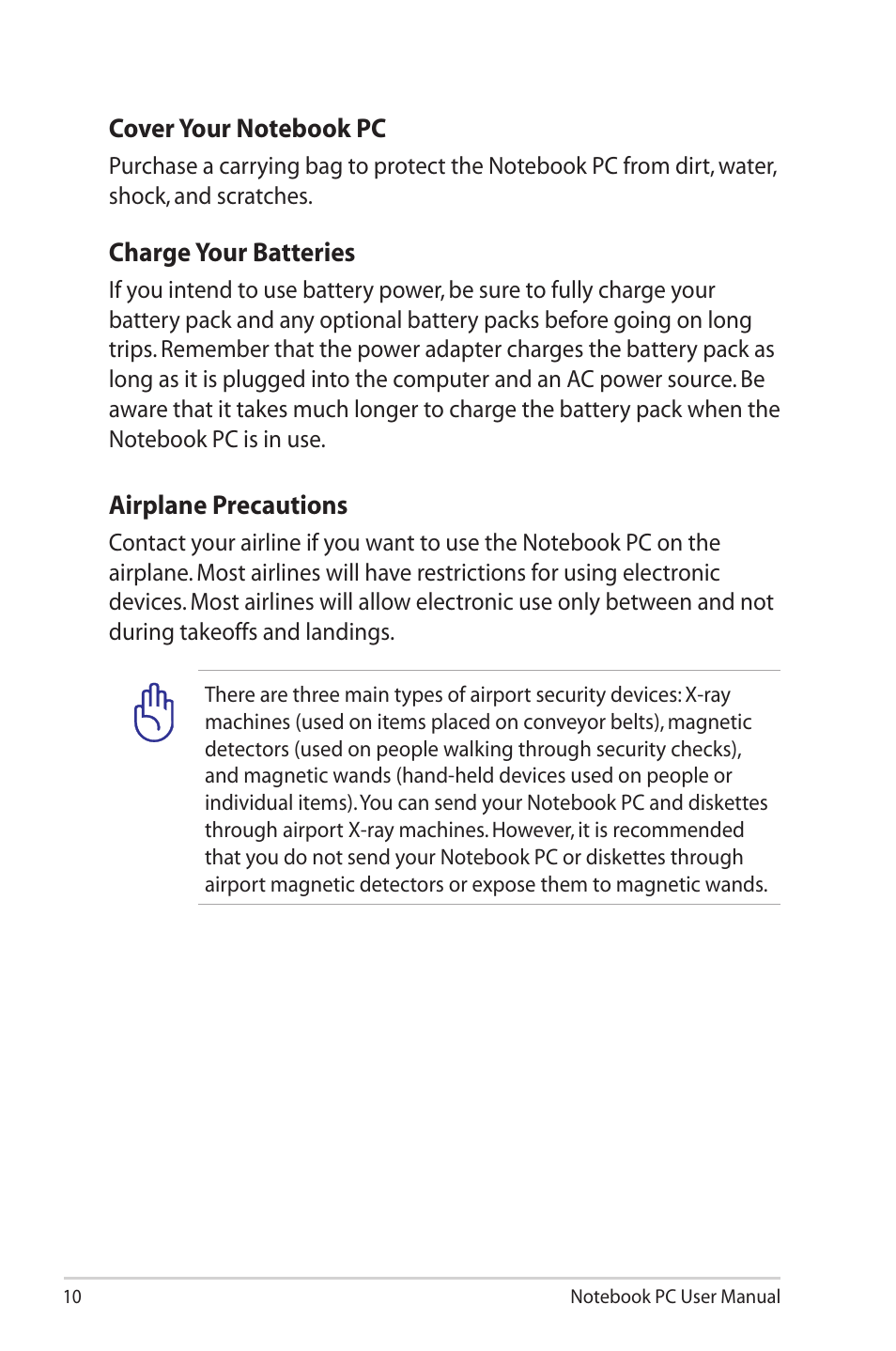 Asus X32VM User Manual | Page 10 / 110