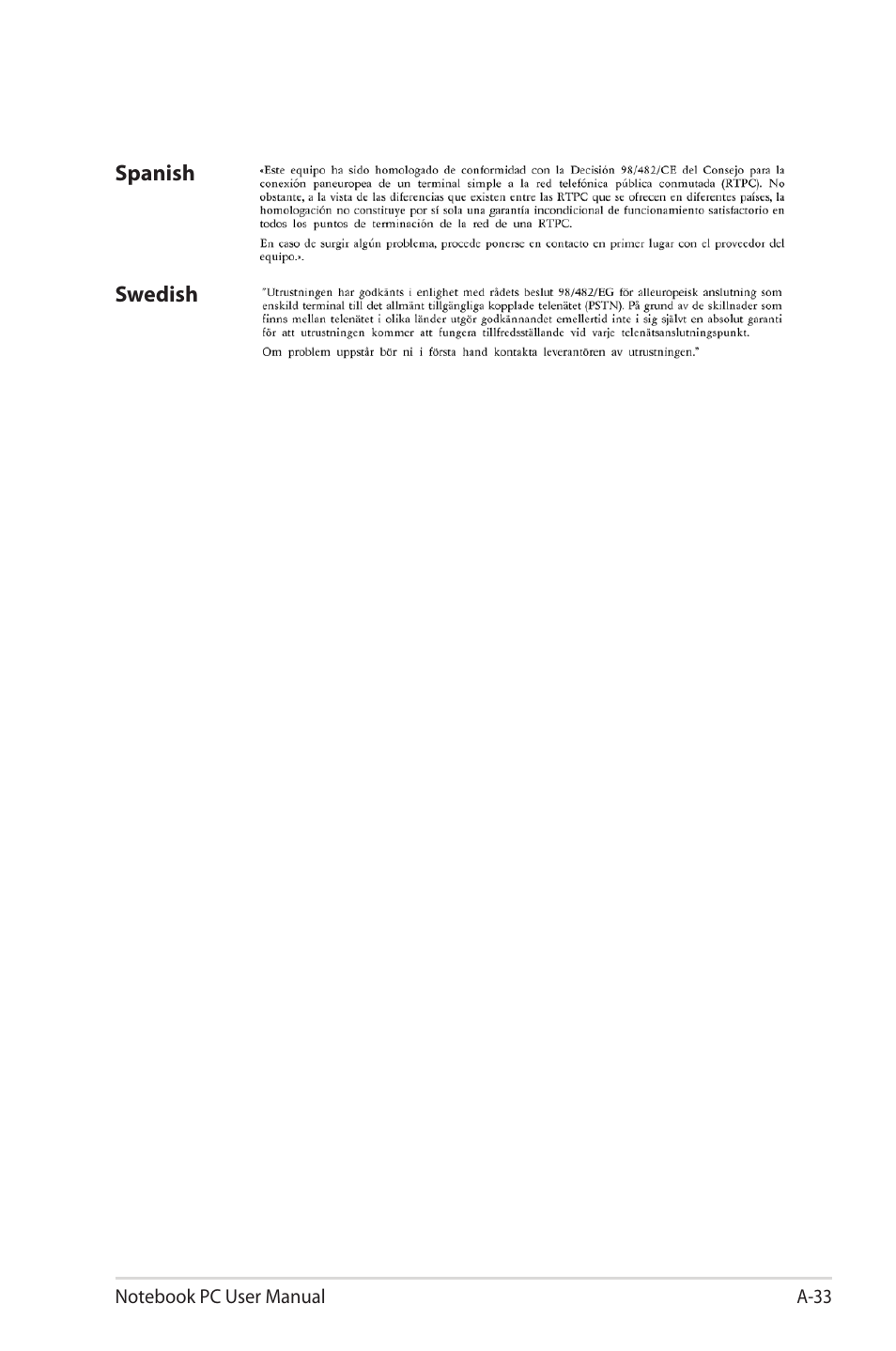 Asus X32VM User Manual | Page 105 / 110