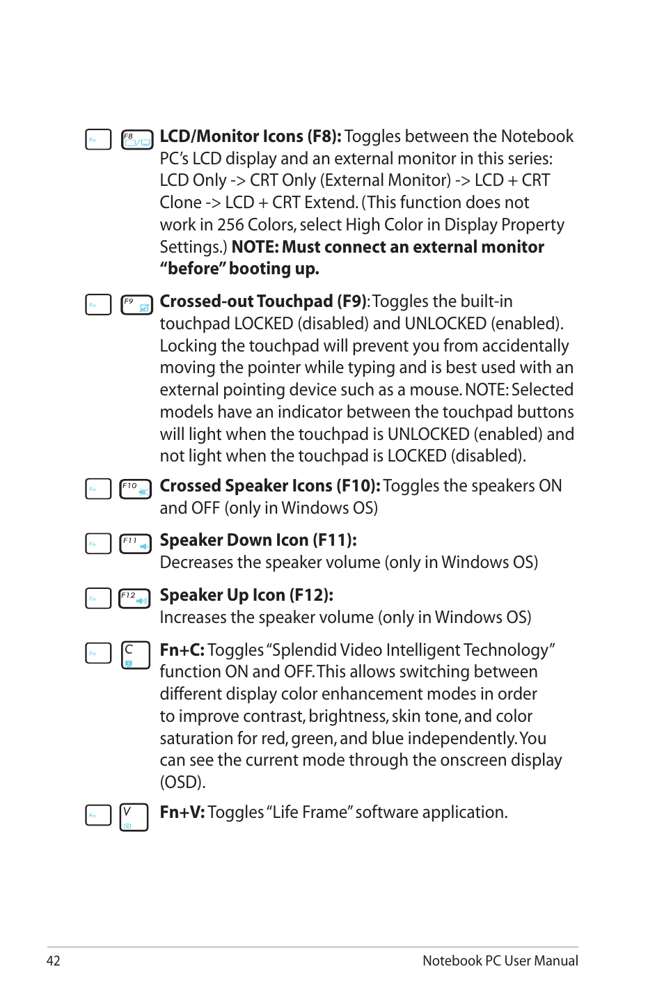 Asus X32VM User Manual | Page 42 / 110