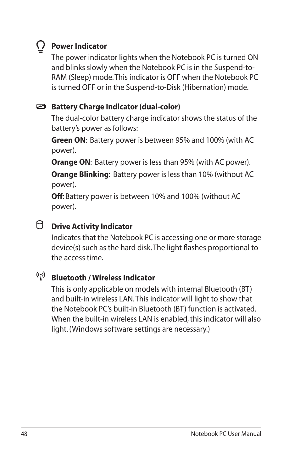 Asus X32VM User Manual | Page 48 / 110