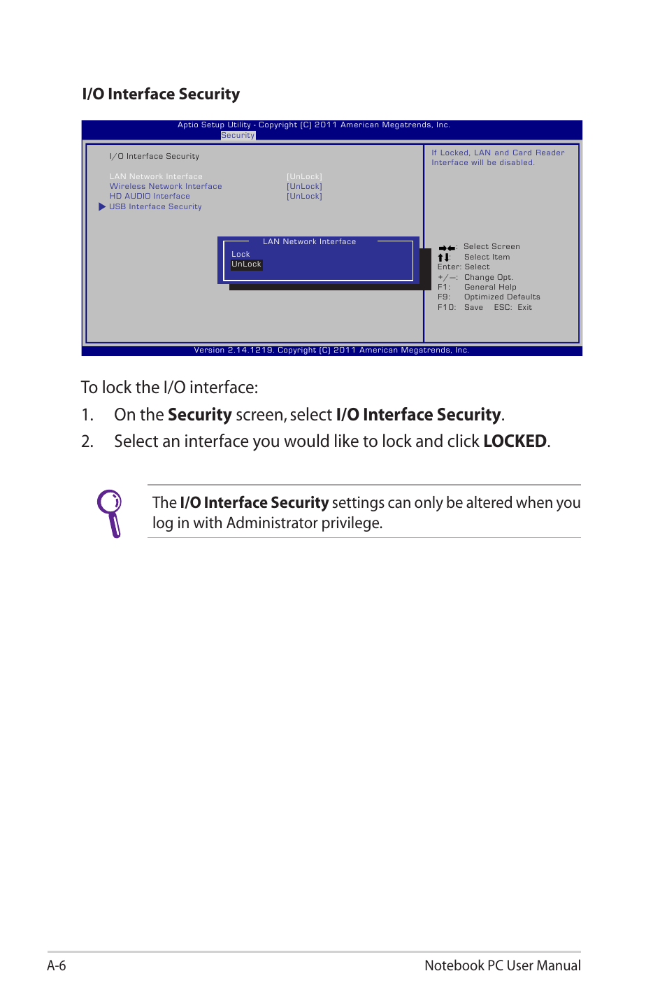 I/o interface security | Asus X32VM User Manual | Page 78 / 110