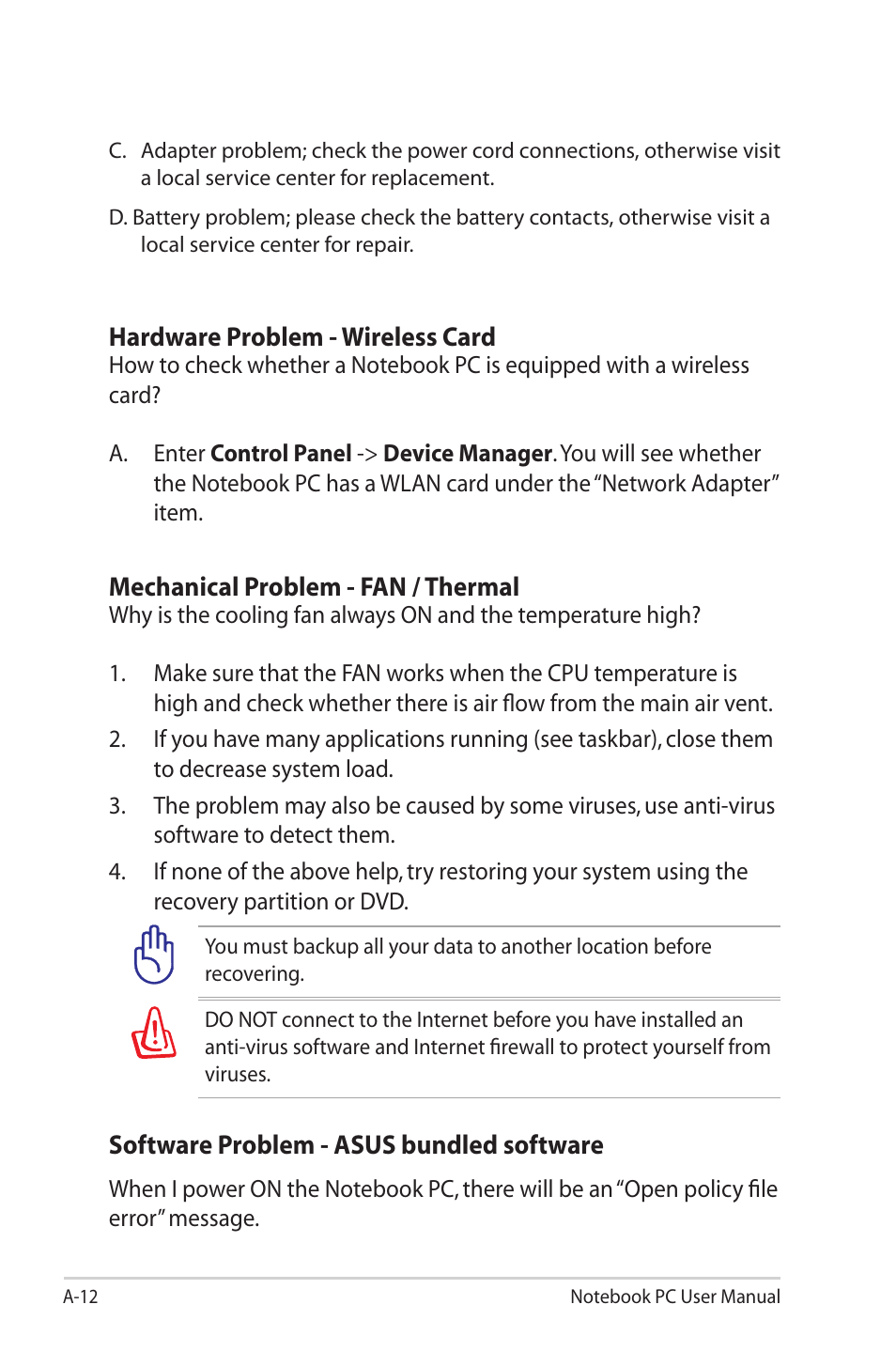 Asus X32VM User Manual | Page 84 / 110