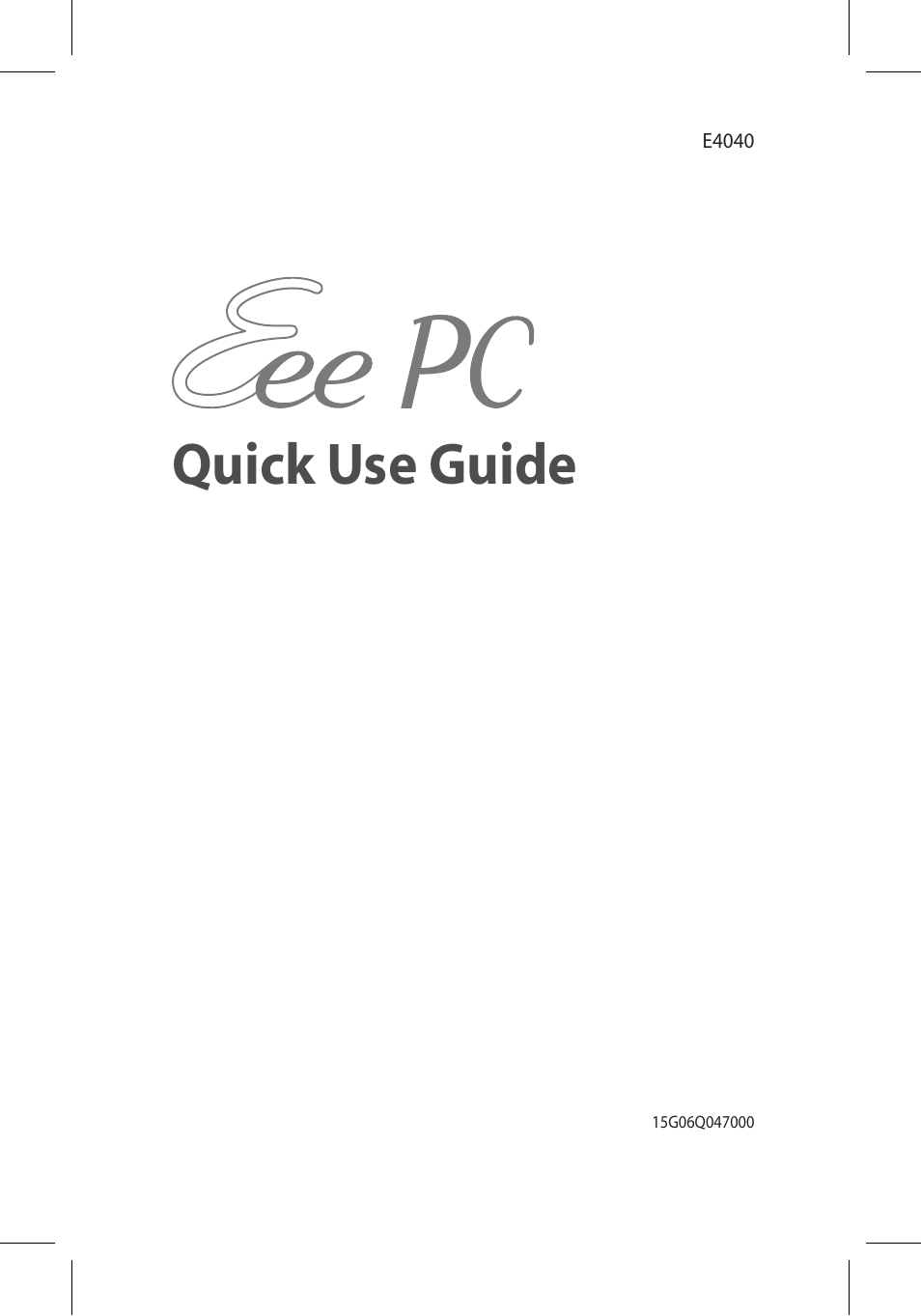 Asus Eee PC 701SD/Linux User Manual | 8 pages