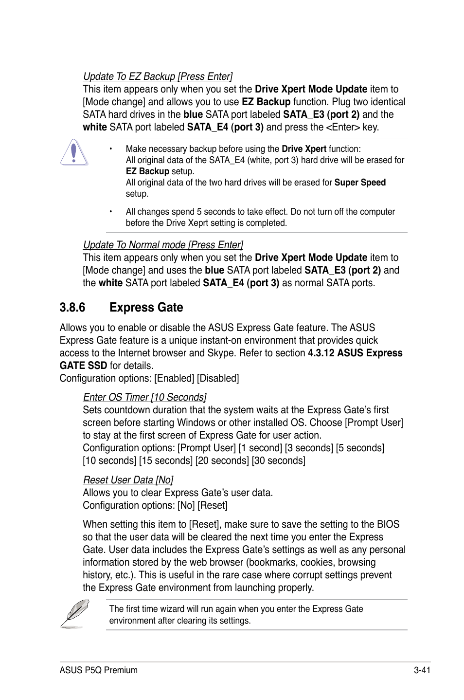 6 express gate, Express gate -41 | Asus P5Q Premium User Manual | Page 113 / 196