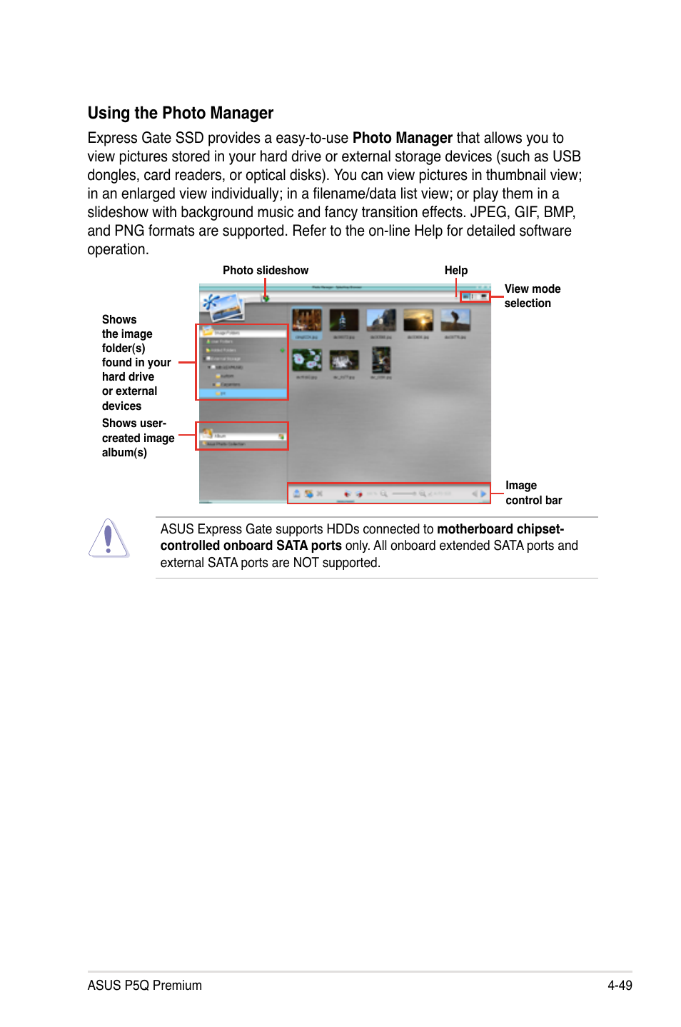 Using the photo manager | Asus P5Q Premium User Manual | Page 167 / 196