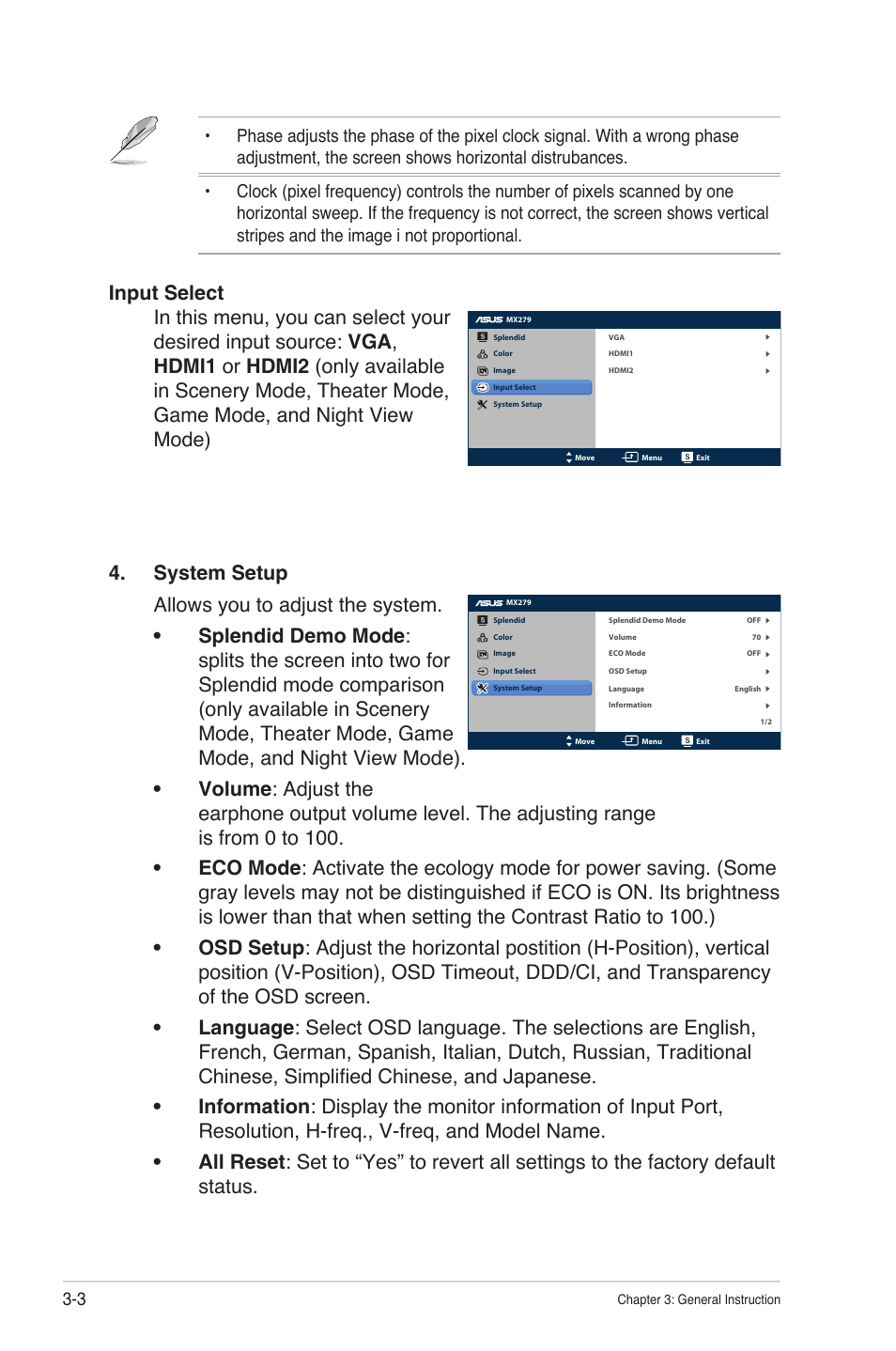 Asus MX279H User Manual | Page 19 / 23