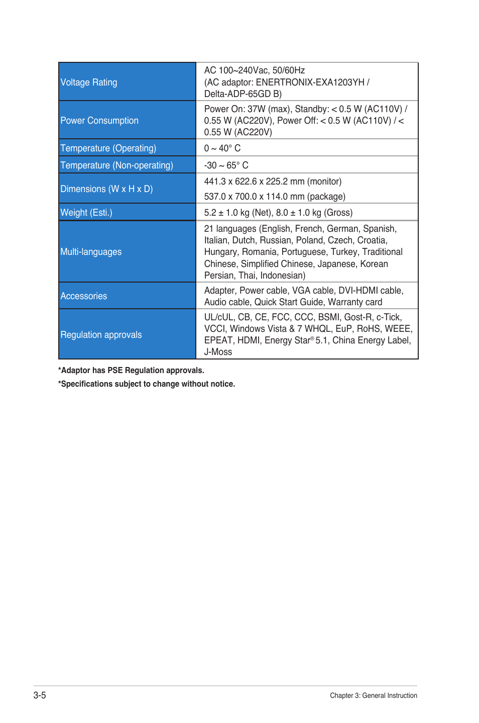 Asus MX279H User Manual | Page 21 / 23