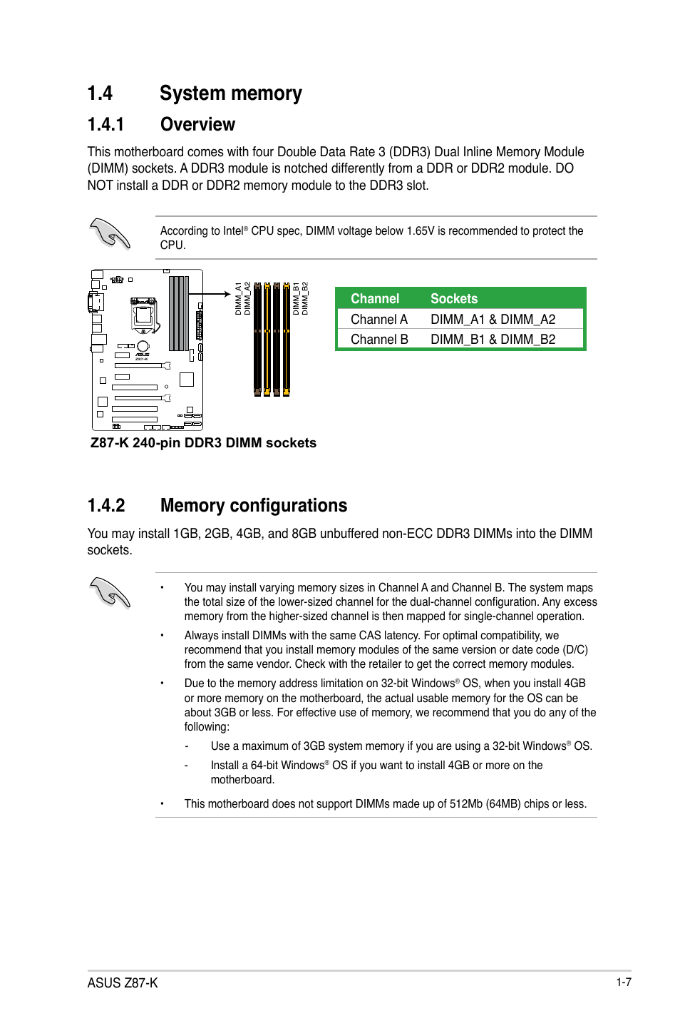 1 overview | Asus Z87-K User Manual | Page 15 / 74