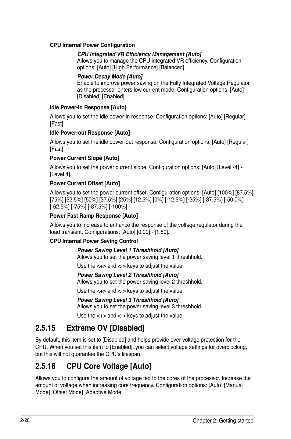 15 extreme ov [disabled, 16 cpu core voltage [auto | Asus Z87-K User Manual | Page 47 / 74