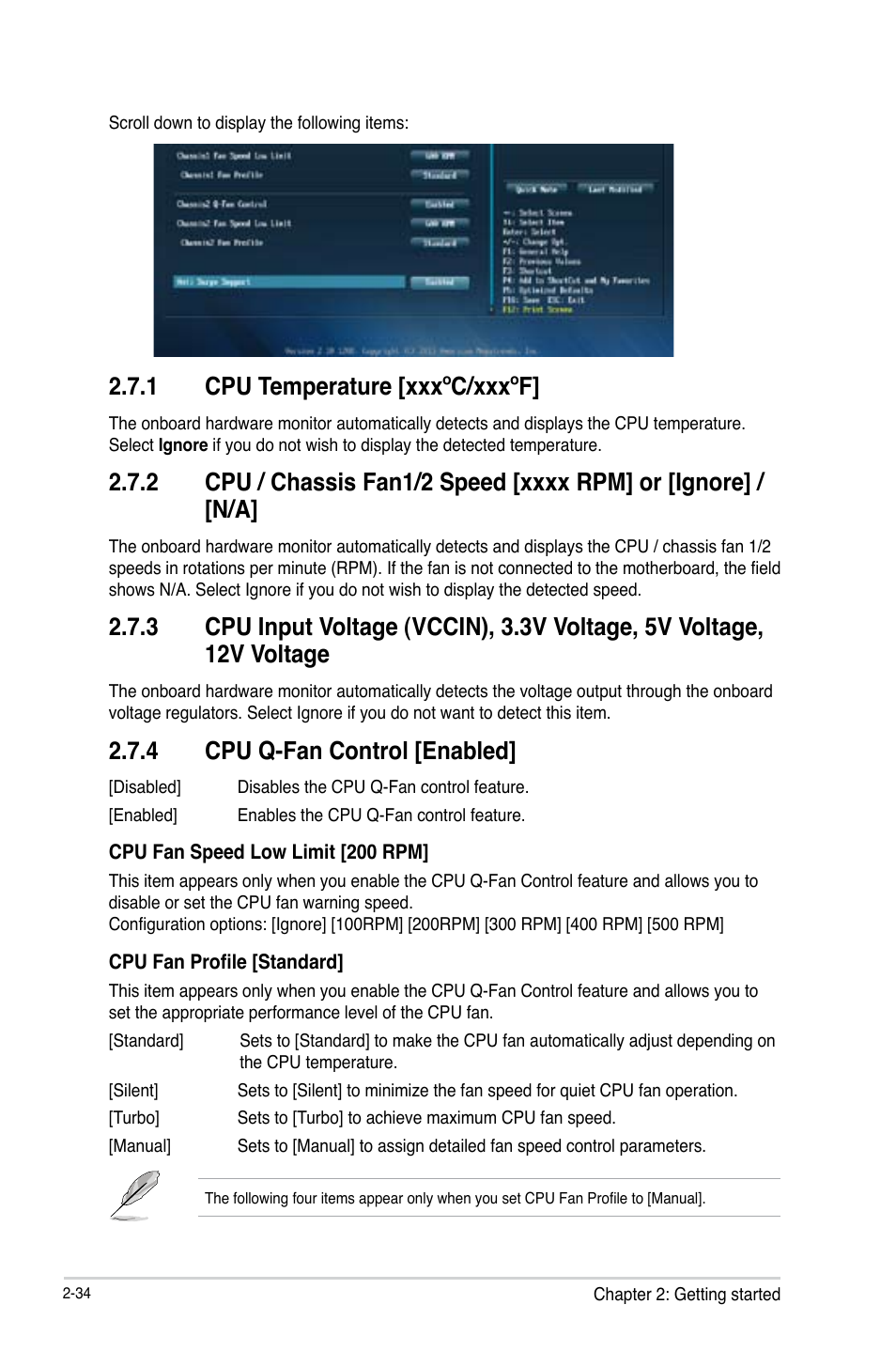 1 cpu temperature [xxxºc/xxxºf, 4 cpu q-fan control [enabled | Asus Z87-K User Manual | Page 61 / 74